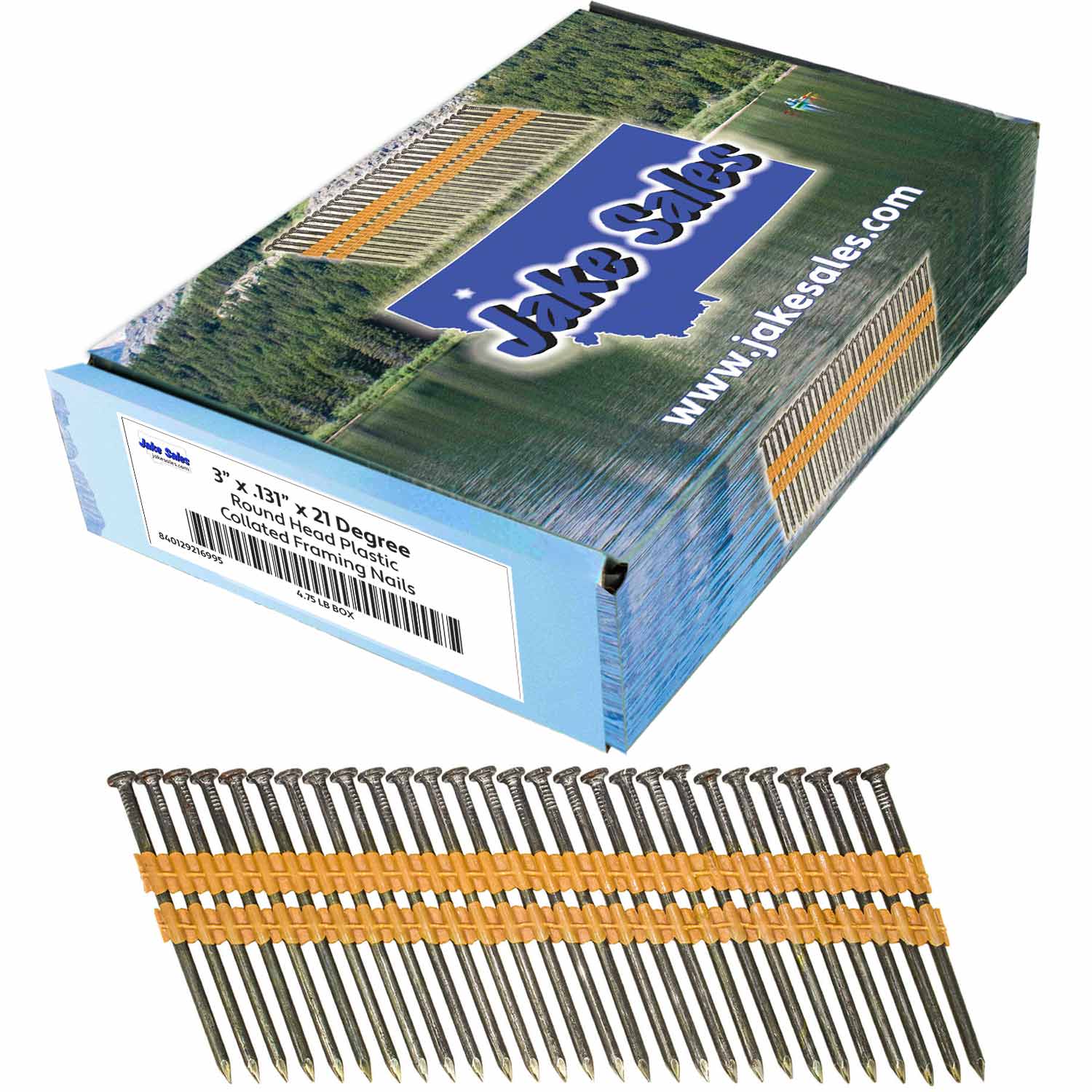 21 Degree Collated Nails - Vinyl coated framing nails in Smooth Shank and Ring Shank Galvanized. - Image 11