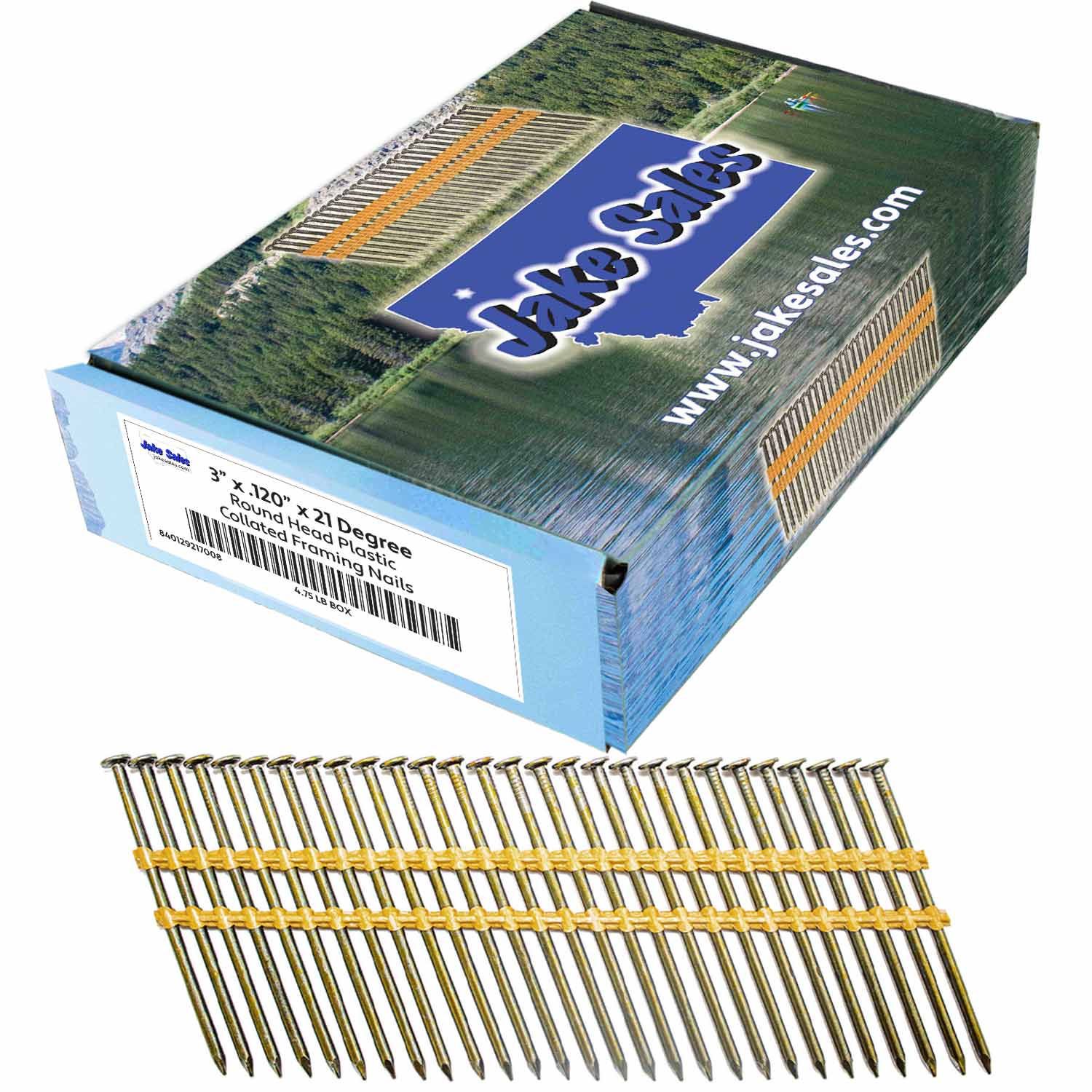 21 Degree Collated Nails - Vinyl coated framing nails in Smooth Shank and Ring Shank Galvanized. - Image 12