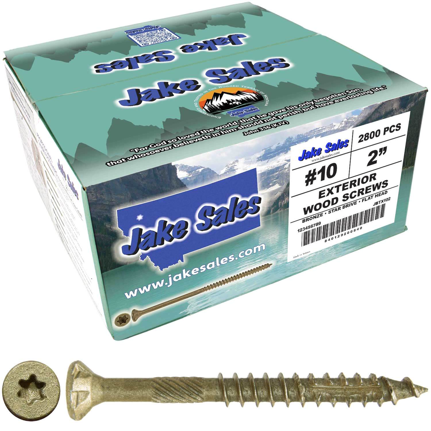 #10 x 2" - 6" Bronze Exterior Coated Wood Screw Torx/Star Drive Head - Multipurpose Exterior Coated Torx/Star Drive Wood Screws - Image 125