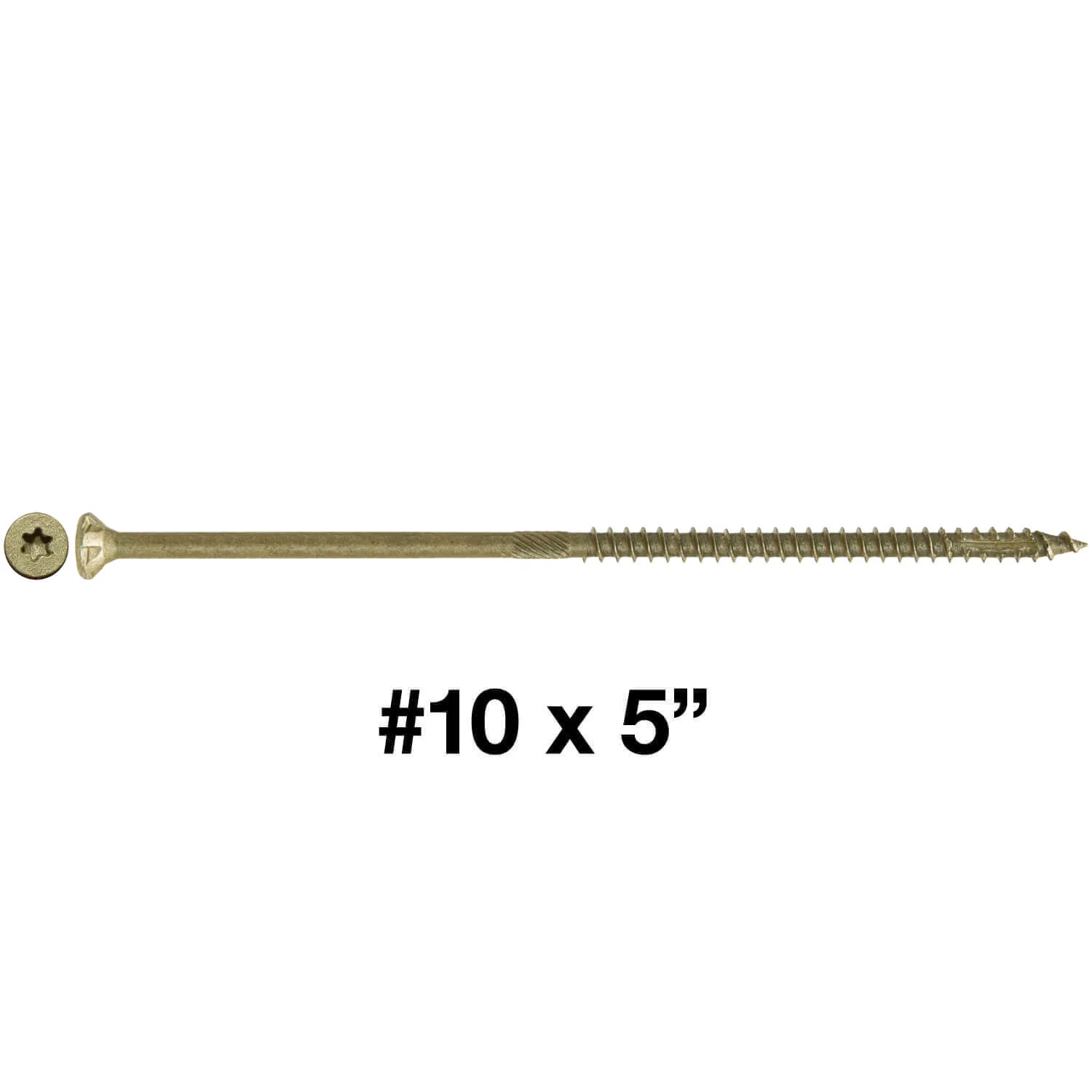 #10 x 2" - 6" Bronze Exterior Coated Wood Screw Torx/Star Drive Head - Multipurpose Exterior Coated Torx/Star Drive Wood Screws - Image 174