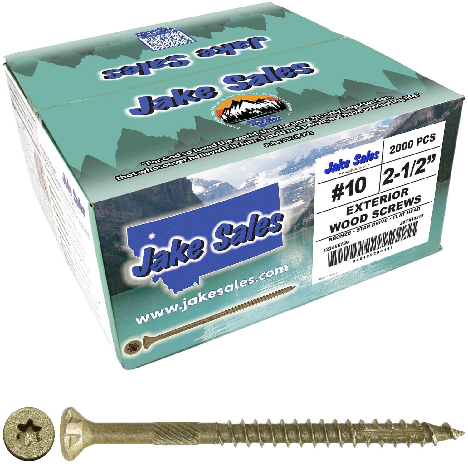 #10 x 2" - 6" Bronze Exterior Coated Wood Screw Torx/Star Drive Head - Multipurpose Exterior Coated Torx/Star Drive Wood Screws - Image 247