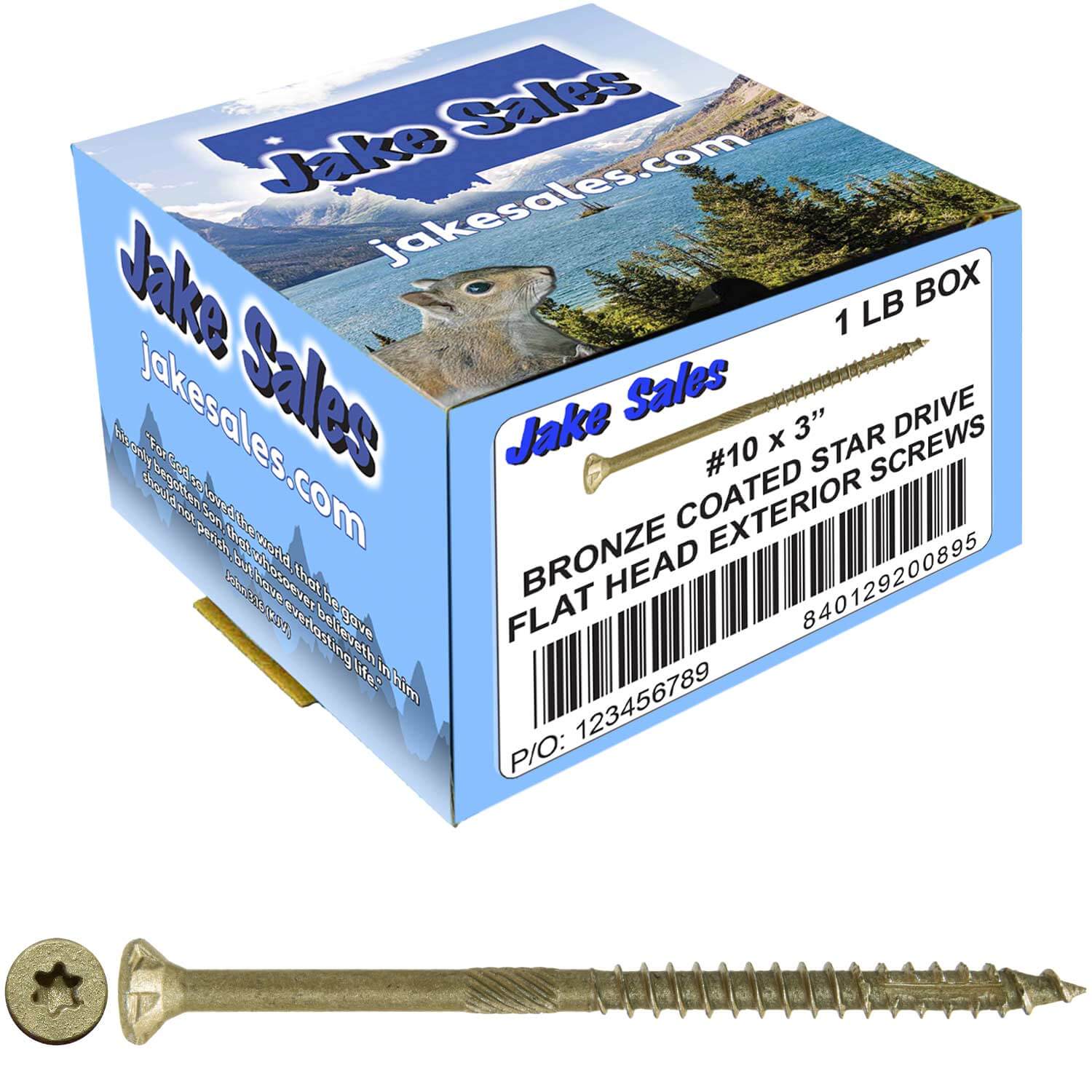 #10 x 2" - 6" Bronze Exterior Coated Wood Screw Torx/Star Drive Head - Multipurpose Exterior Coated Torx/Star Drive Wood Screws - Image 41