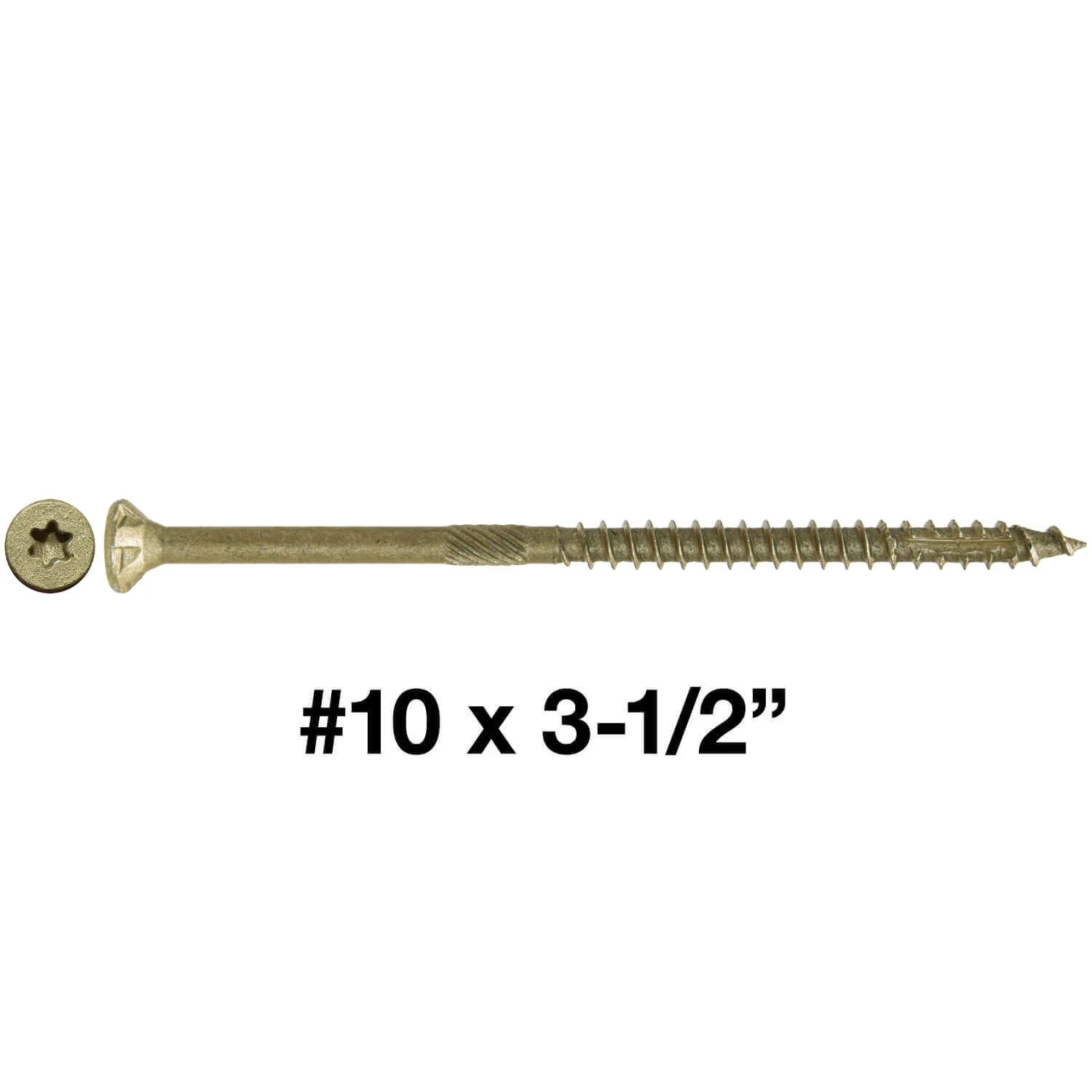 #10 x 2" - 6" Bronze Exterior Coated Wood Screw Torx/Star Drive Head - Multipurpose Exterior Coated Torx/Star Drive Wood Screws - Image 45