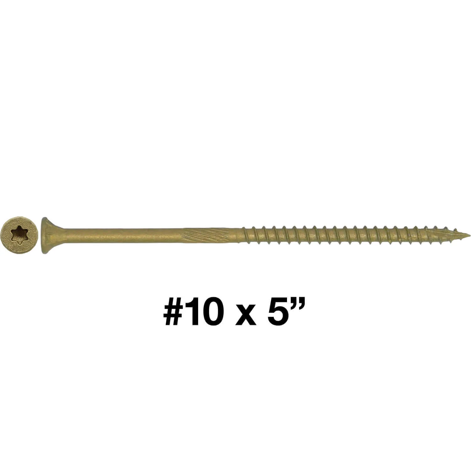 #10 x 2" - 6" Bronze Exterior Coated Wood Screw Torx/Star Drive Head - Multipurpose Exterior Coated Torx/Star Drive Wood Screws - Image 53