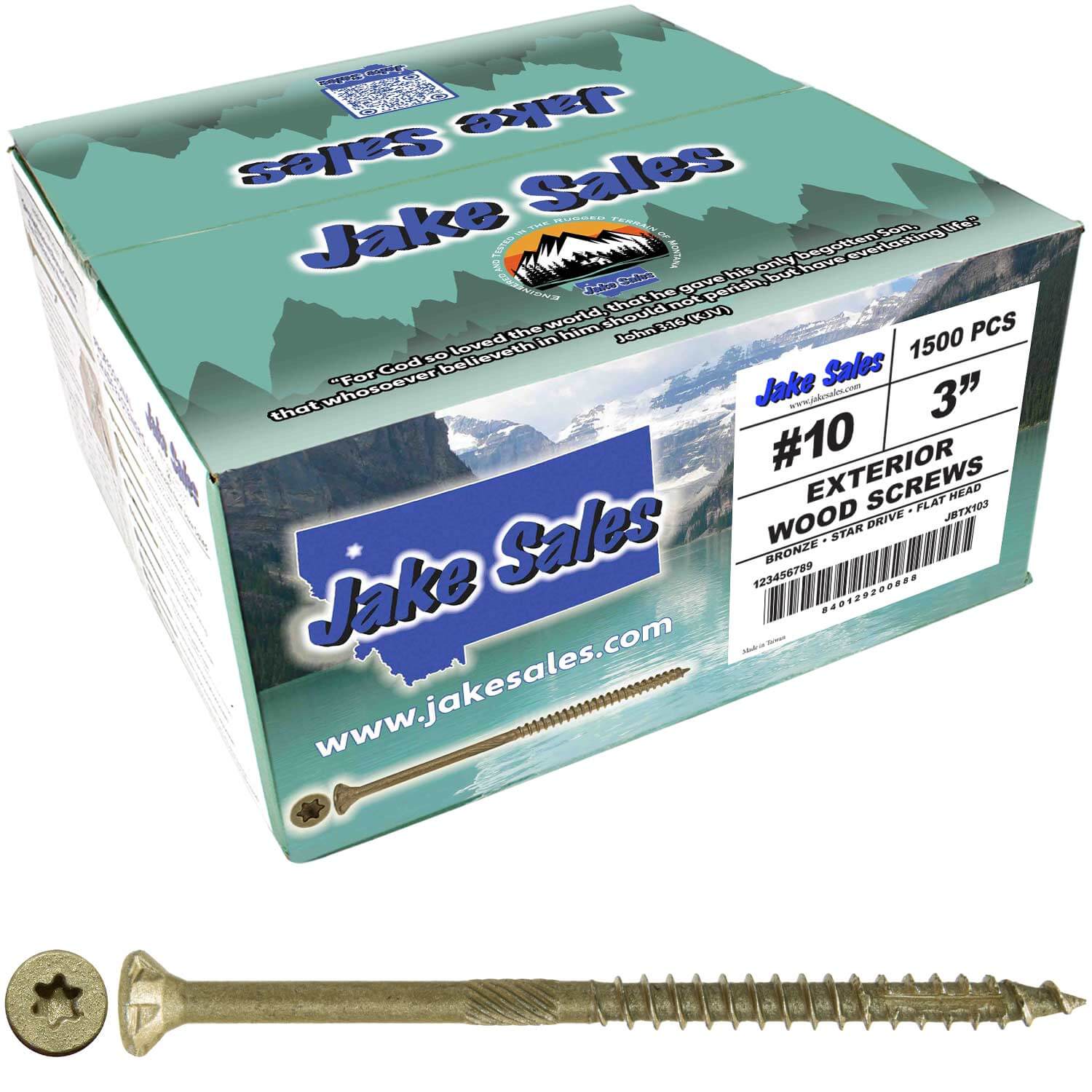 #10 x 2" - 6" Bronze Exterior Coated Wood Screw Torx/Star Drive Head - Multipurpose Exterior Coated Torx/Star Drive Wood Screws - Image 88