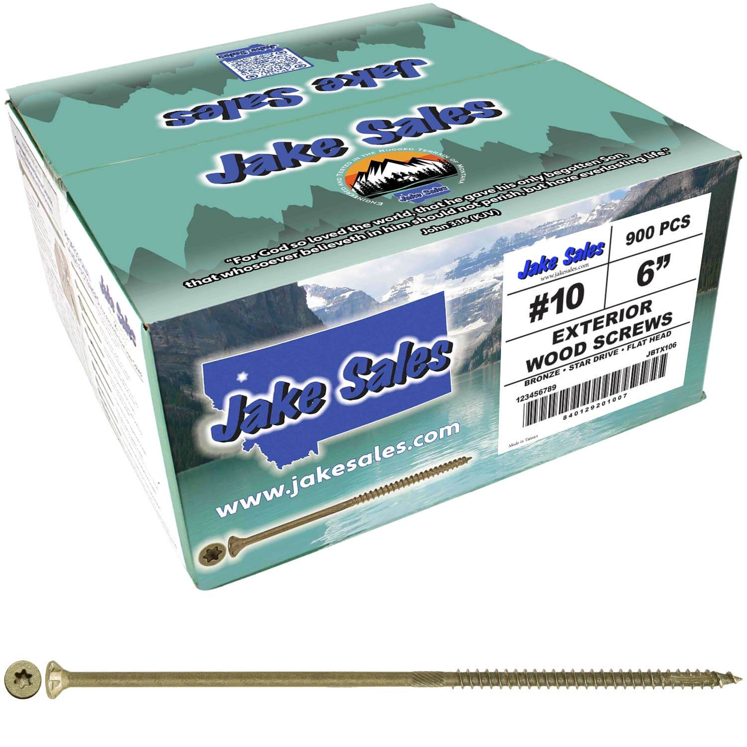 #10 x 2" - 6" Bronze Exterior Coated Wood Screw Torx/Star Drive Head - Multipurpose Exterior Coated Torx/Star Drive Wood Screws - Image 92