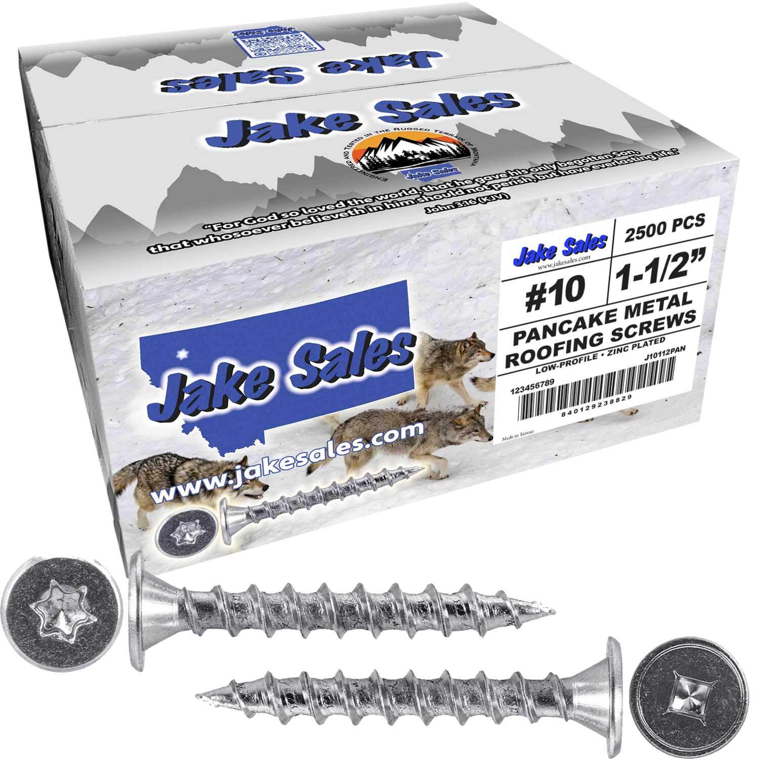 #10  Low Profile Pancake Head Roofing Screws - Wood to Metal - For Standing Seam Roofs - Zinc Plated - Image 10