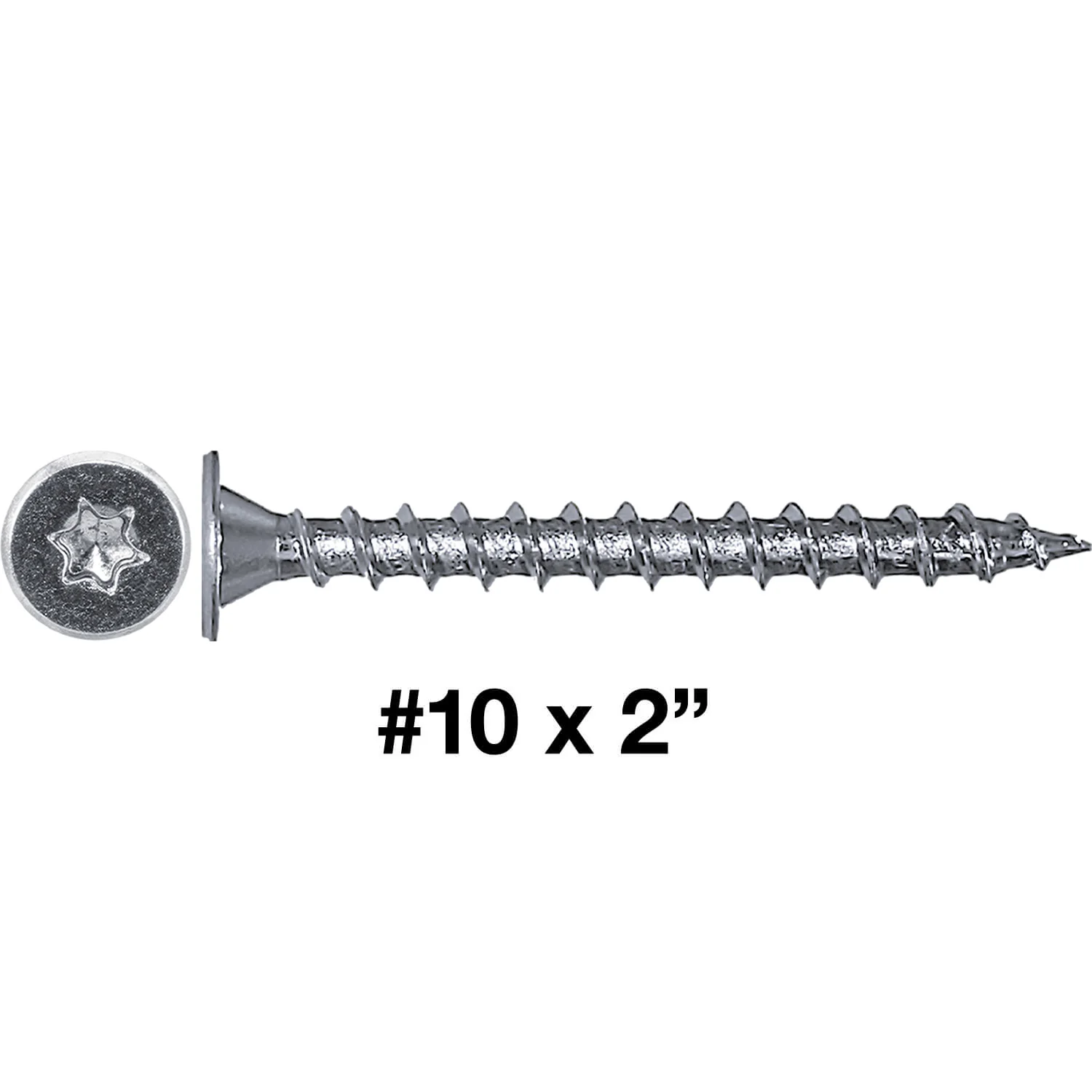 #10  Low Profile Pancake Head Roofing Screws - Wood to Metal - For Standing Seam Roofs - Zinc Plated - Image 2