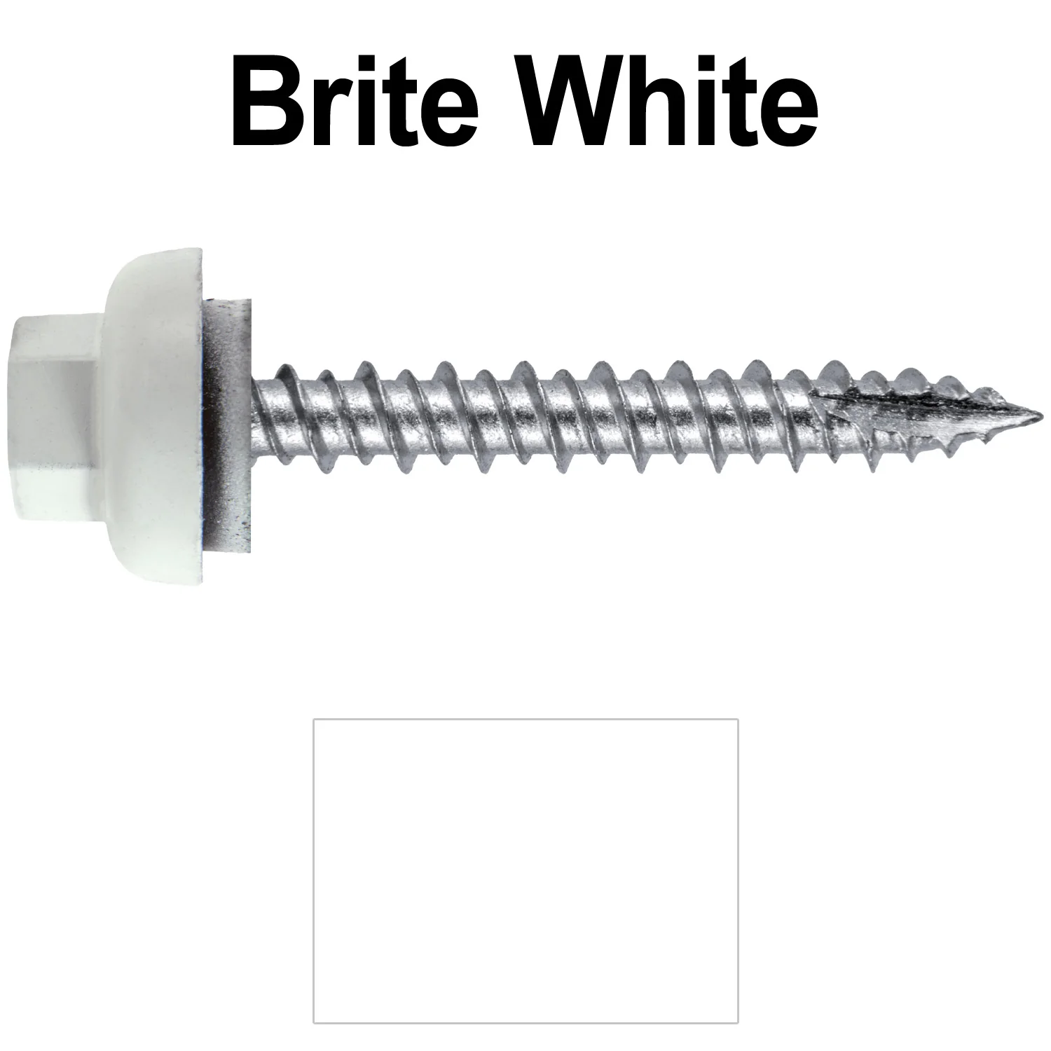 10 X 1-1/2" HI-LO Zinc Aluminum Cap Metal Roofing Screws - Hex Washer Head - Self starting/self tapping - EPDM washer. Colored head. - Image 11