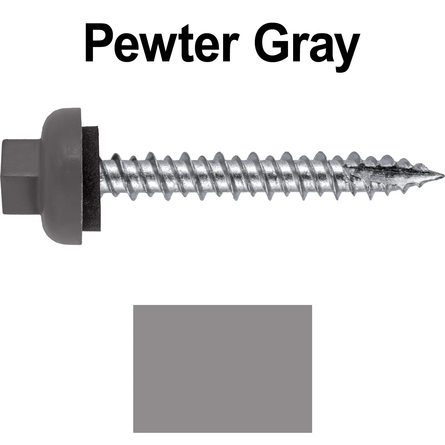 10 X 1-1/2" HI-LO Zinc Aluminum Cap Metal Roofing Screws - Hex Washer Head - Self starting/self tapping - EPDM washer. Colored head. - Image 113
