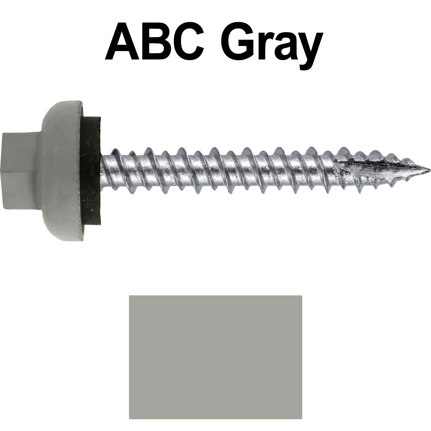 10 X 1-1/2" HI-LO Zinc Aluminum Cap Metal Roofing Screws - Hex Washer Head - Self starting/self tapping - EPDM washer. Colored head. - Image 48