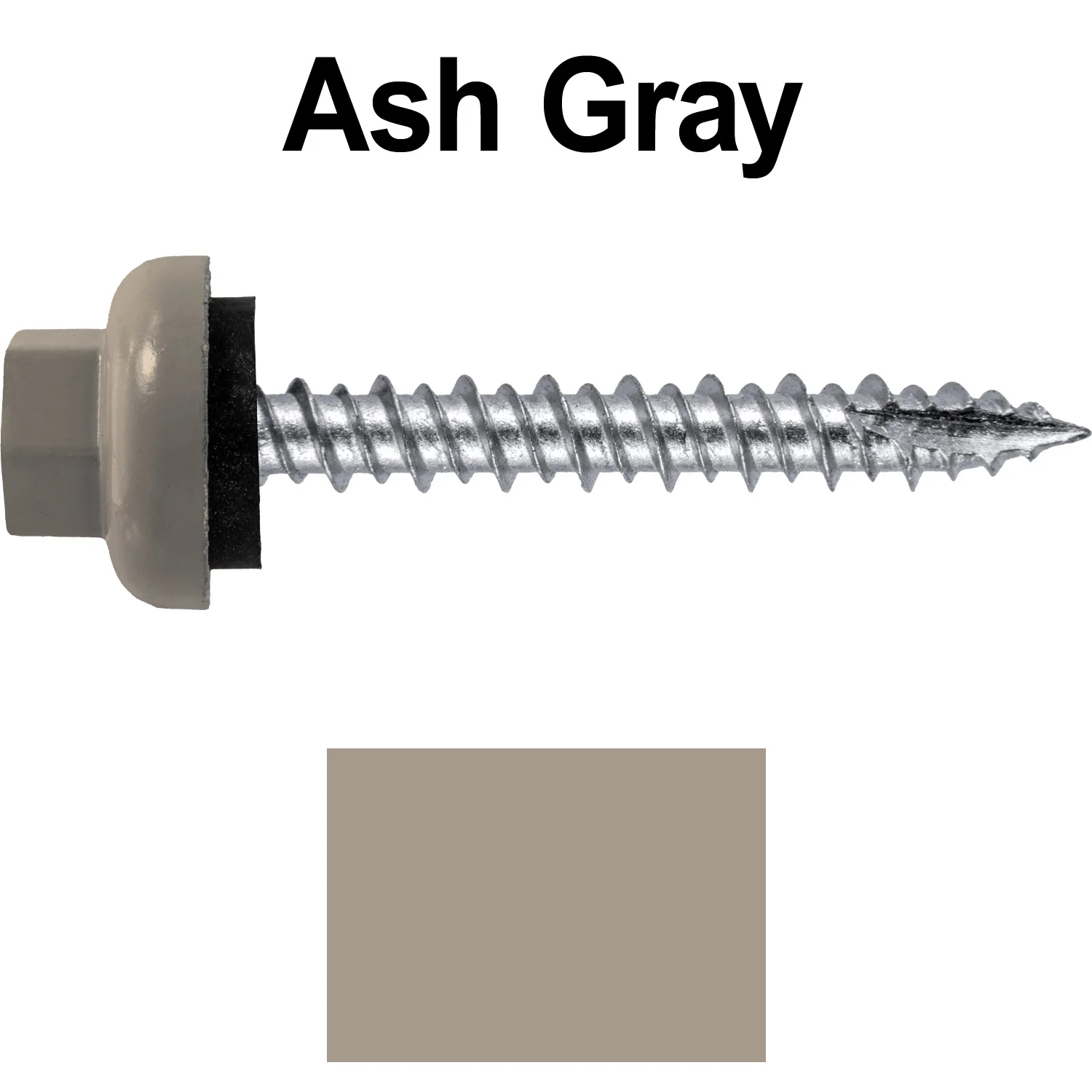10 X 1-1/2" HI-LO Zinc Aluminum Cap Metal Roofing Screws - Hex Washer Head - Self starting/self tapping - EPDM washer. Colored head. - Image 8