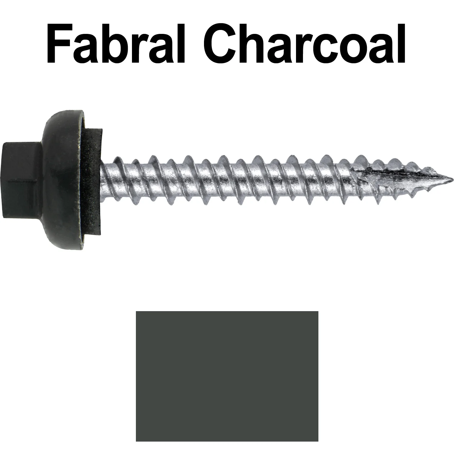 10 X 1-1/2" HI-LO Zinc Aluminum Cap Metal Roofing Screws - Hex Washer Head - Self starting/self tapping - EPDM washer. Colored head. - Image 85