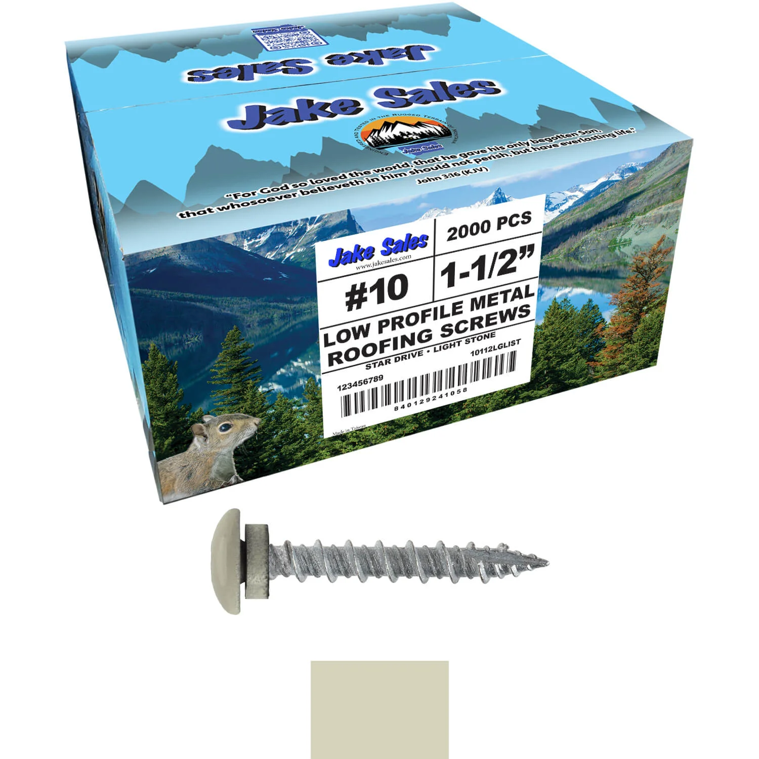 10 x 1-1/2” LOW PROFILE Star Head Roofing Screws - HI-LO Thread - Metal To Wood - T25 Torx Drive Head - EPDM washer - Image 104