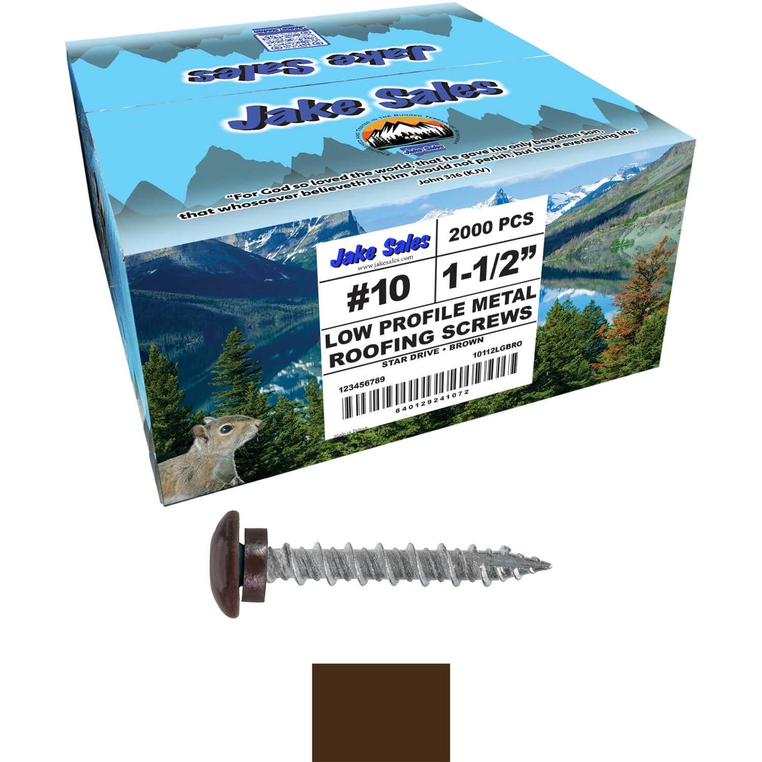 10 x 1-1/2” LOW PROFILE Star Head Roofing Screws - HI-LO Thread - Metal To Wood - T25 Torx Drive Head - EPDM washer - Image 59