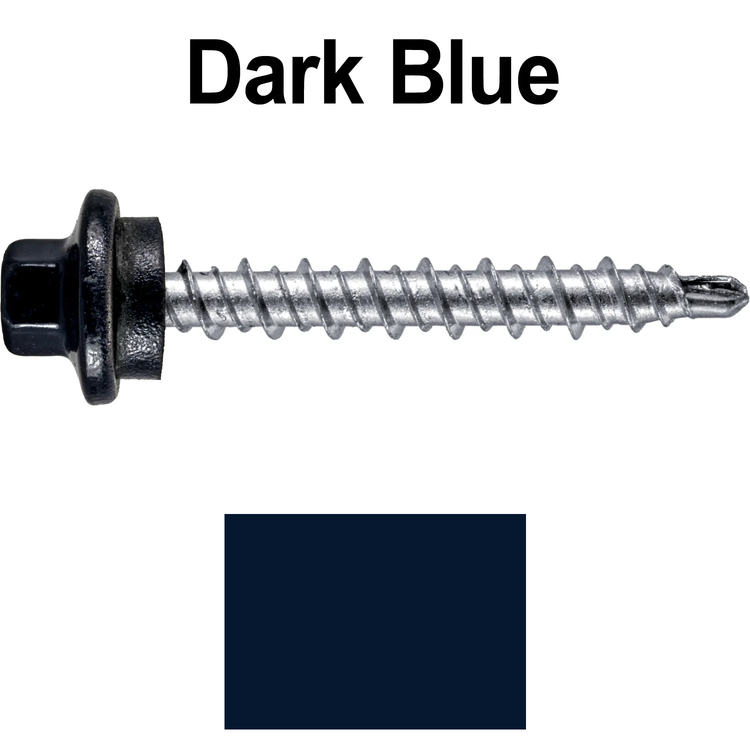#10 x 1-1/2" Stainless Steel Mini Driller Sheet Metal Roofing Screw - Hex Washer Cap - Self starting metal to wood siding screws - EPDM washer. Colored head. - Image 21