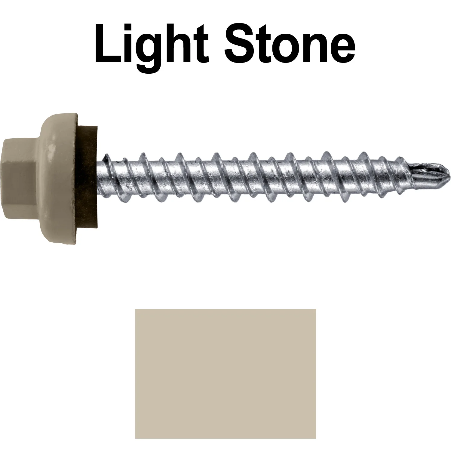 10 X 1-1/2” Zinc Aluminum Cap MINI-DRILLER Roofing Screws HI-LO THREAD Zinc Plated Carbon Steel Shank - EPDM Washer - Colored head - Image 103