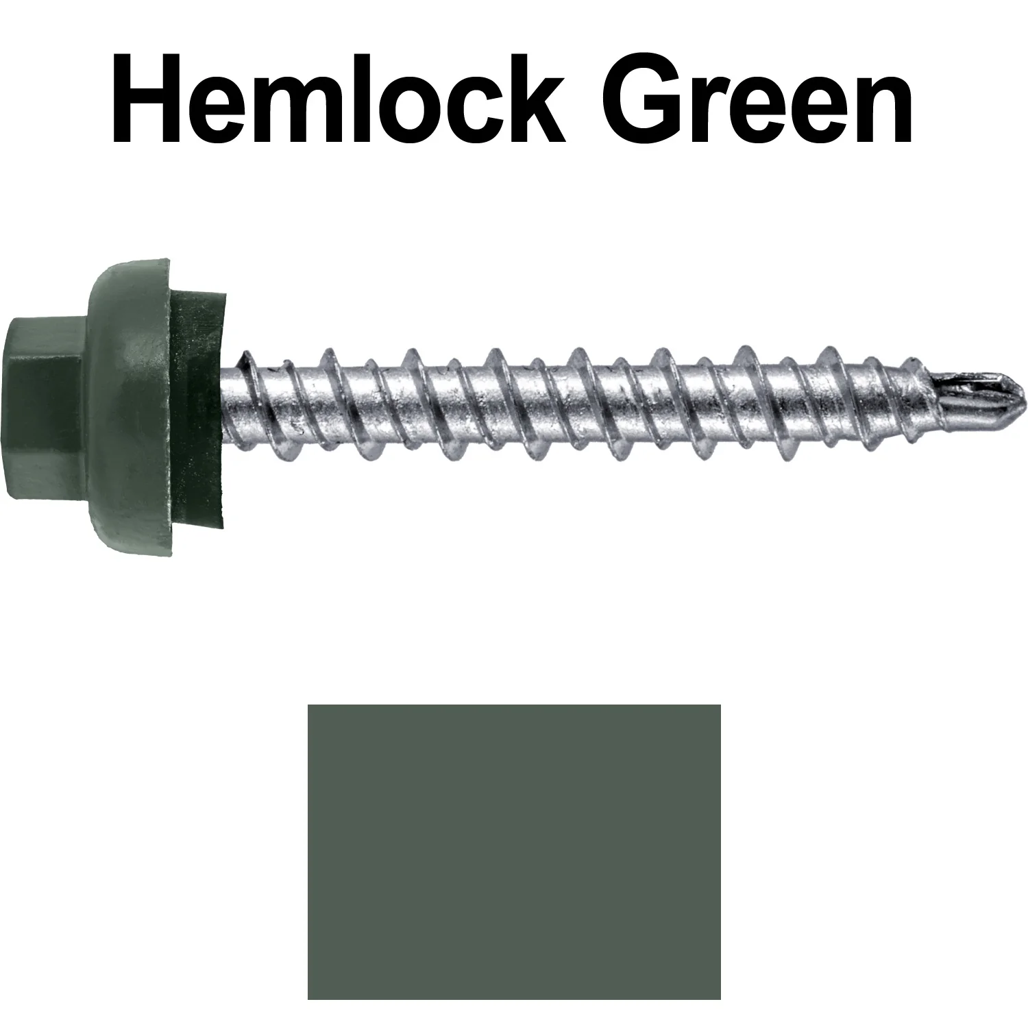 10 X 1-1/2” Zinc Aluminum Cap MINI-DRILLER Roofing Screws HI-LO THREAD Zinc Plated Carbon Steel Shank - EPDM Washer - Colored head - Image 92