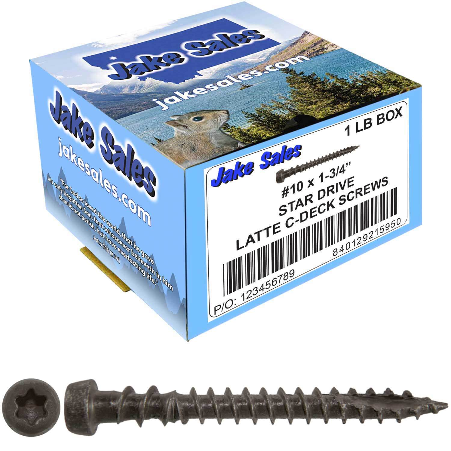 #10 x 1-3/4" Colored Composite Decking Wood Screws with Torx/Star Drive Head (T20 Bit), Exterior Coated, Compatible with Pressure Treated and ACQ Lumber - Image 150