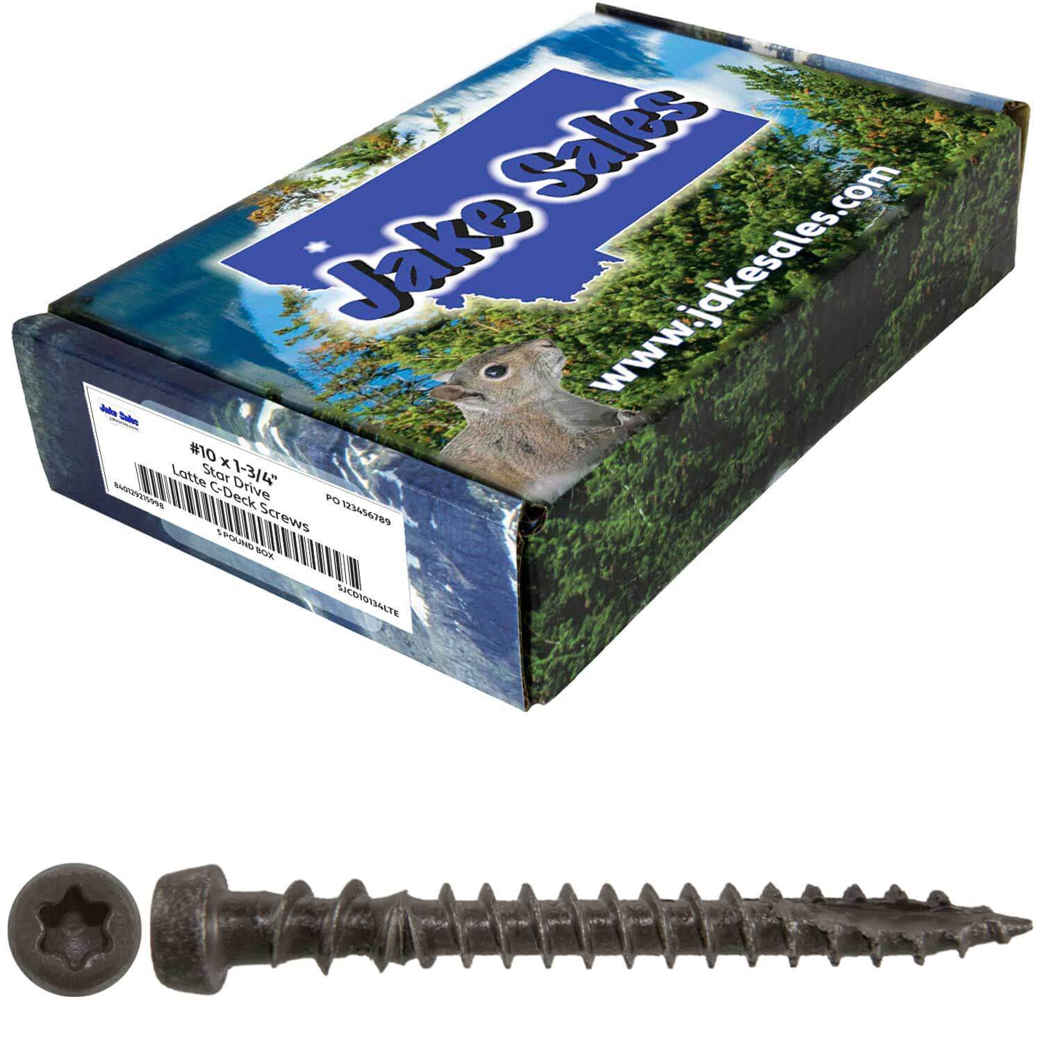 #10 x 1-3/4" Colored Composite Decking Wood Screws with Torx/Star Drive Head (T20 Bit), Exterior Coated, Compatible with Pressure Treated and ACQ Lumber - Image 40