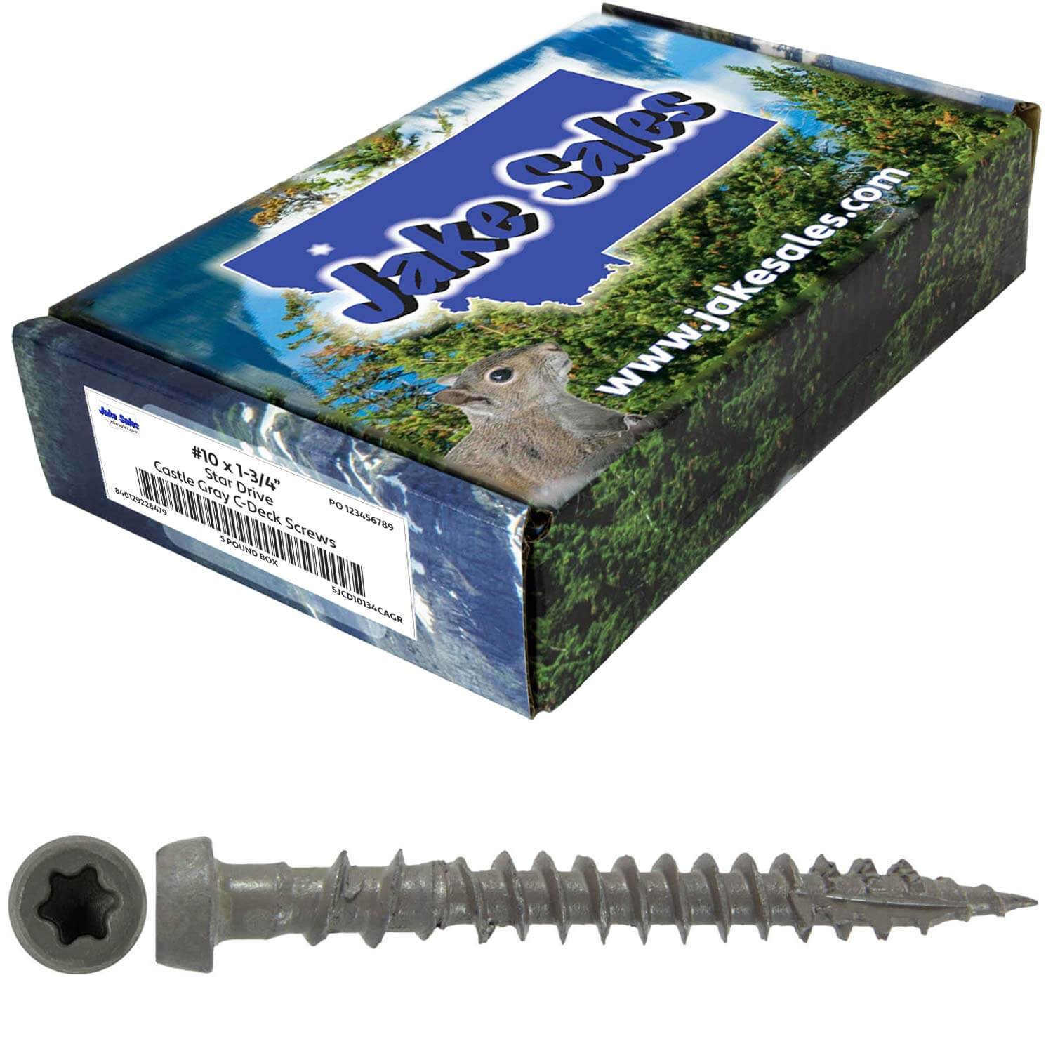 #10 x 1-3/4" Colored Composite Decking Wood Screws with Torx/Star Drive Head (T20 Bit), Exterior Coated, Compatible with Pressure Treated and ACQ Lumber - Image 73