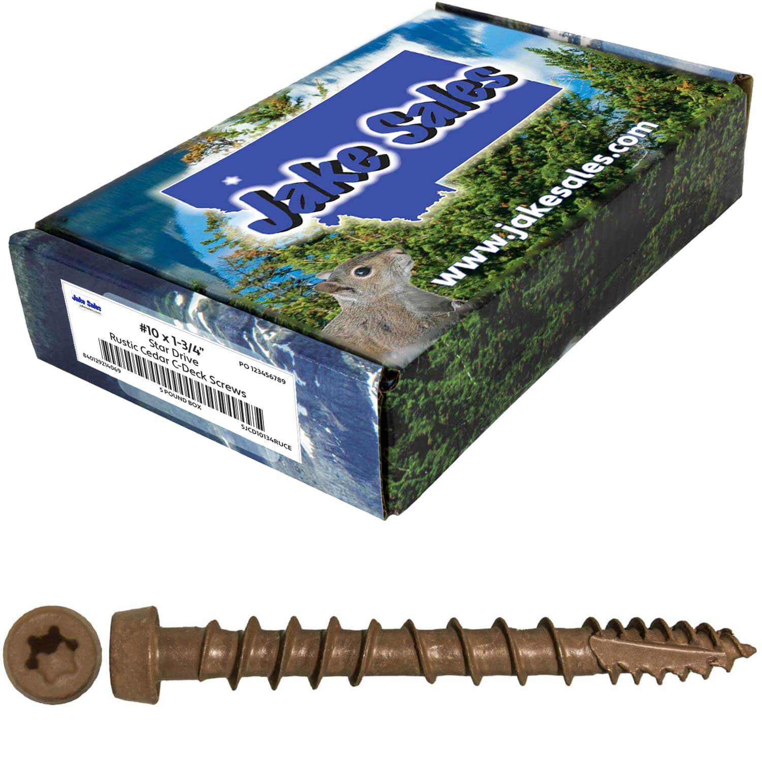 #10 x 1-3/4" Colored Composite Decking Wood Screws with Torx/Star Drive Head (T20 Bit), Exterior Coated, Compatible with Pressure Treated and ACQ Lumber - Image 97