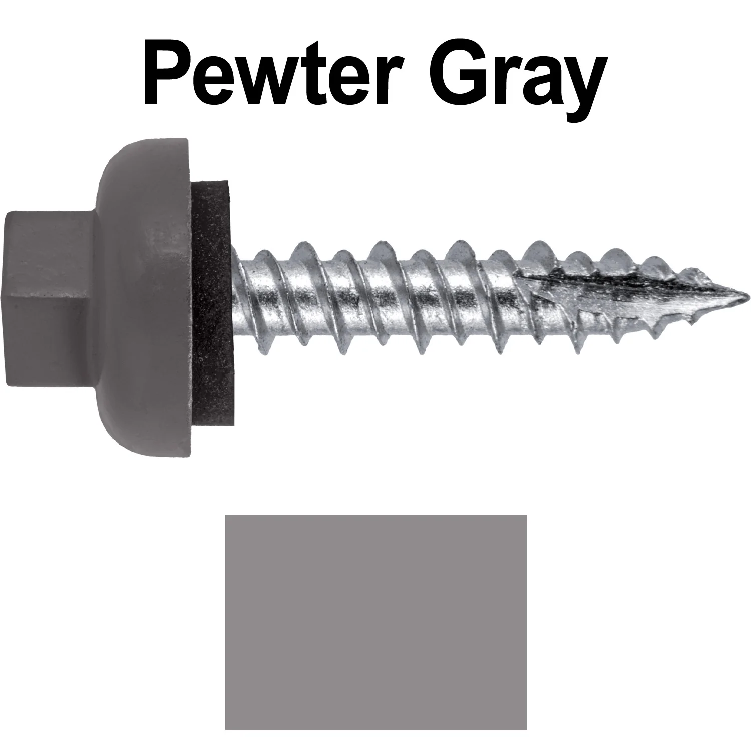 #10 X 1" HI-LO Zinc Aluminum Cap Metal Roofing Screws - Hex Washer Head - Self starting/self tapping - EPDM washer. Colored head. - Image 113