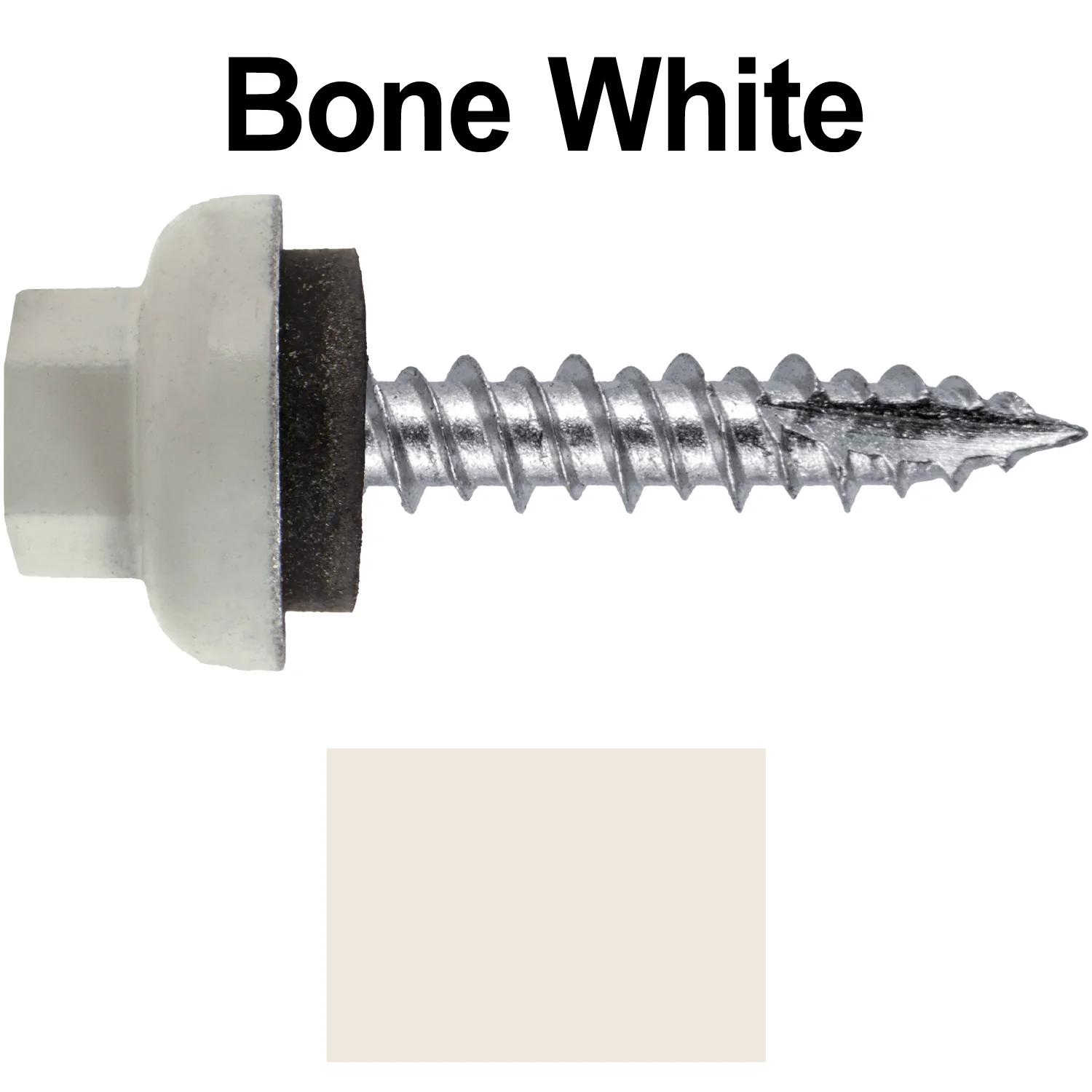 #10 X 1" HI-LO Zinc Aluminum Cap Metal Roofing Screws - Hex Washer Head - Self starting/self tapping - EPDM washer. Colored head. - Image 55