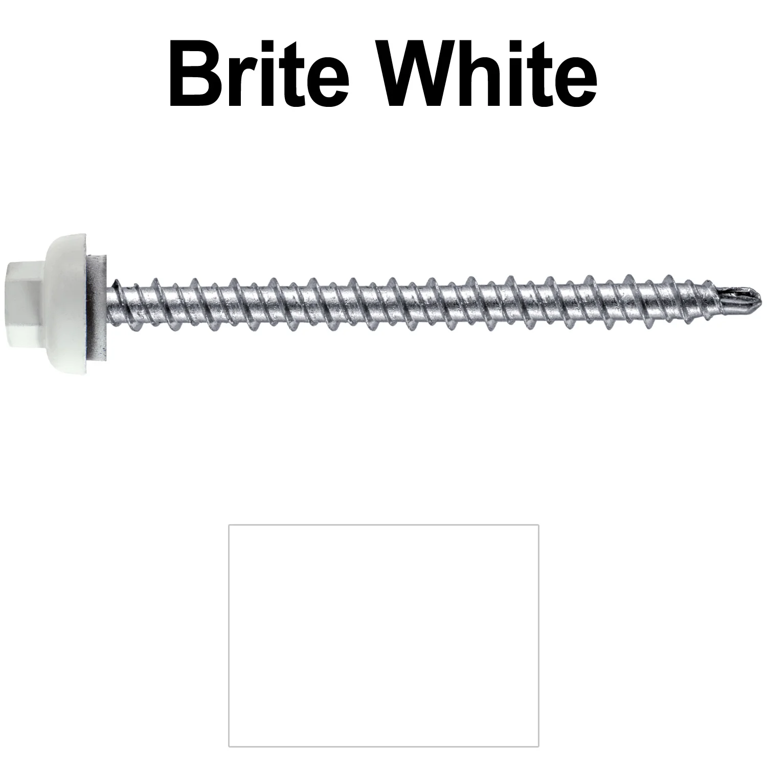 10 X 2-1/2" Zinc Aluminum Cap MINI-DRILLER Roofing Screws HI-LO THREAD Zinc Plated Carbon Steel Shank - EPDM Washer - Colored head - Image 40