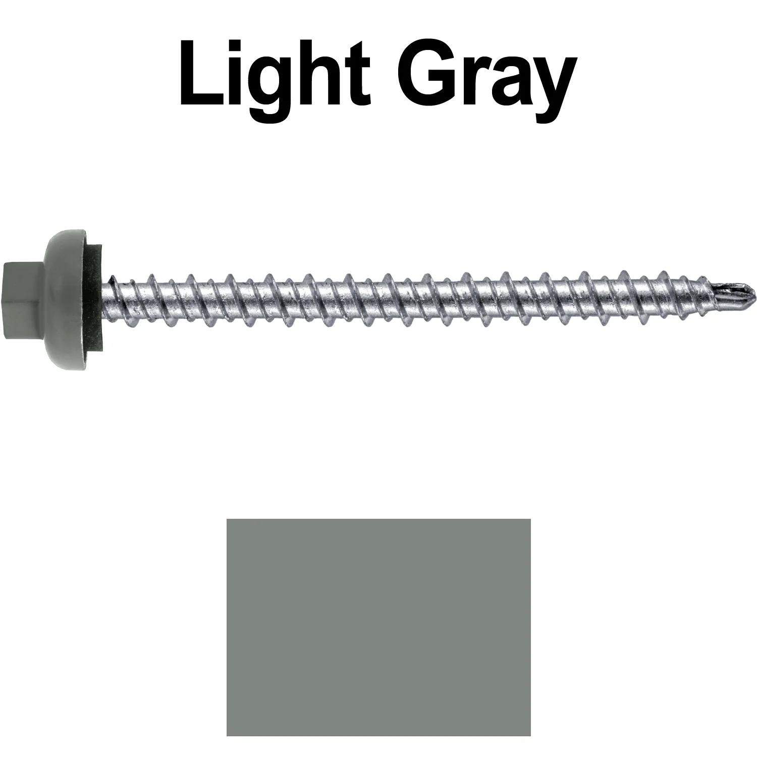 10 X 2-1/2" Zinc Aluminum Cap MINI-DRILLER Roofing Screws HI-LO THREAD Zinc Plated Carbon Steel Shank - EPDM Washer - Colored head - Image 44