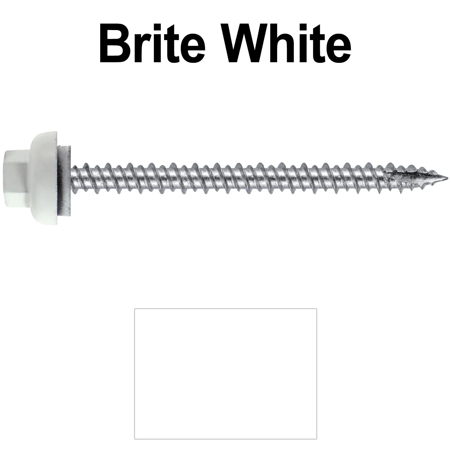 10 X 2-1/2" HI-LO Zinc Aluminum Cap Metal Roofing Screws - Hex Washer Head - Self starting/self tapping - EPDM washer. Colored head. - Image 11