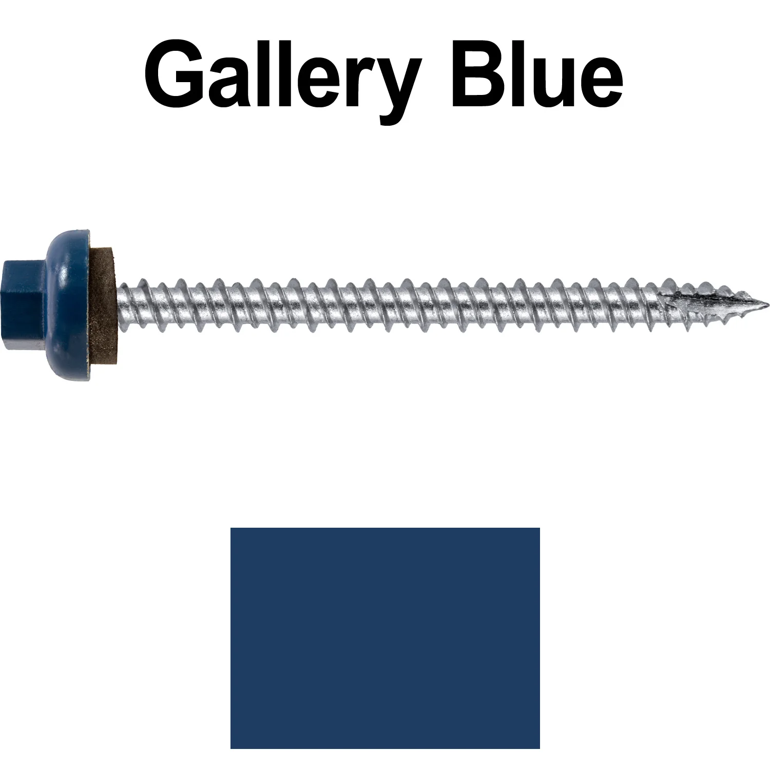 10 X 2-1/2" HI-LO Zinc Aluminum Cap Metal Roofing Screws - Hex Washer Head - Self starting/self tapping - EPDM washer. Colored head. - Image 25