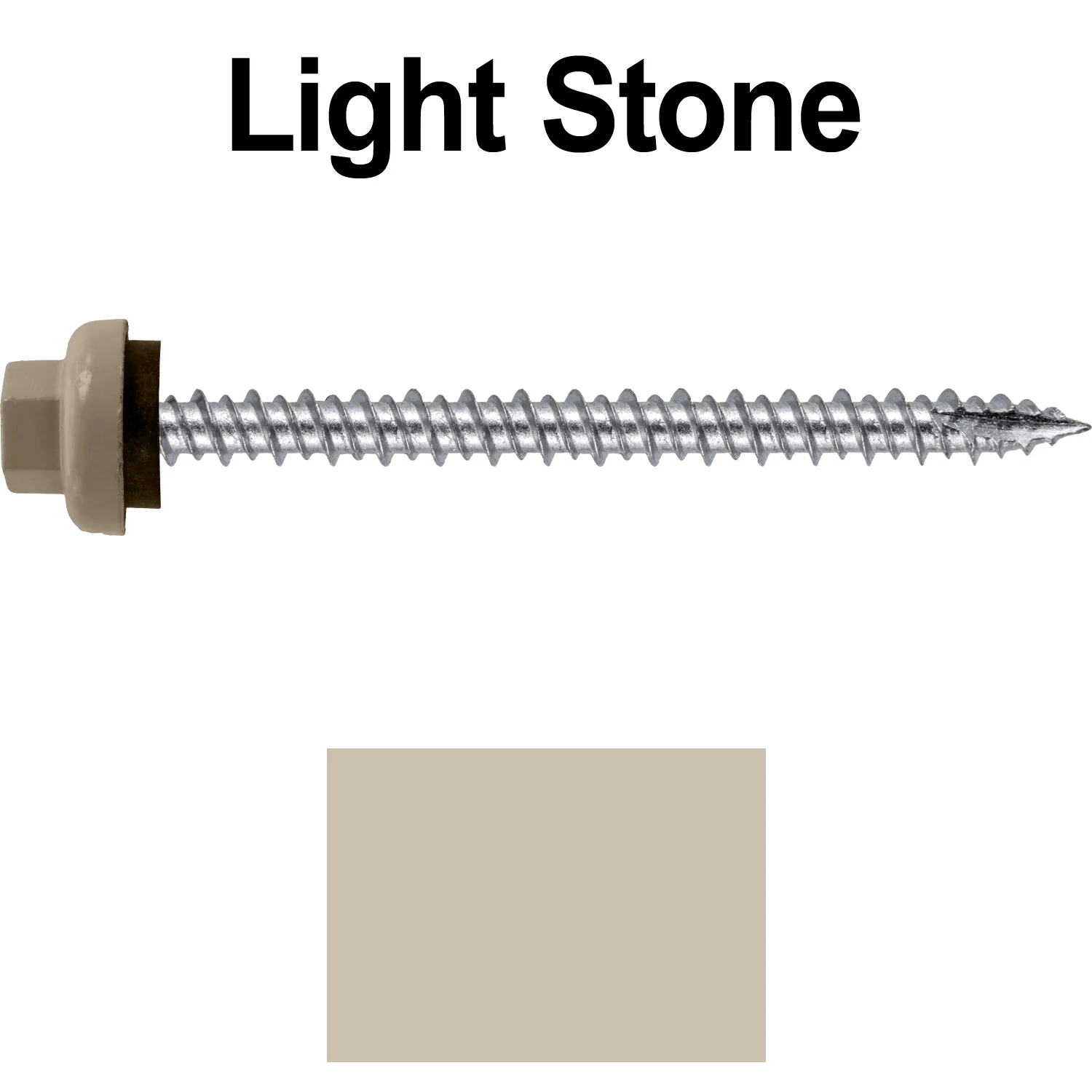 10 X 2-1/2" HI-LO Zinc Aluminum Cap Metal Roofing Screws - Hex Washer Head - Self starting/self tapping - EPDM washer. Colored head. - Image 33