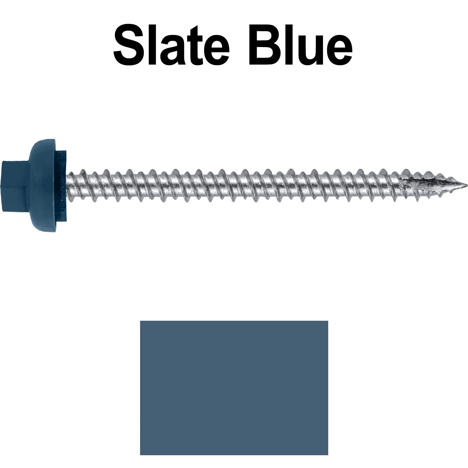 10 X 2-1/2" HI-LO Zinc Aluminum Cap Metal Roofing Screws - Hex Washer Head - Self starting/self tapping - EPDM washer. Colored head. - Image 41