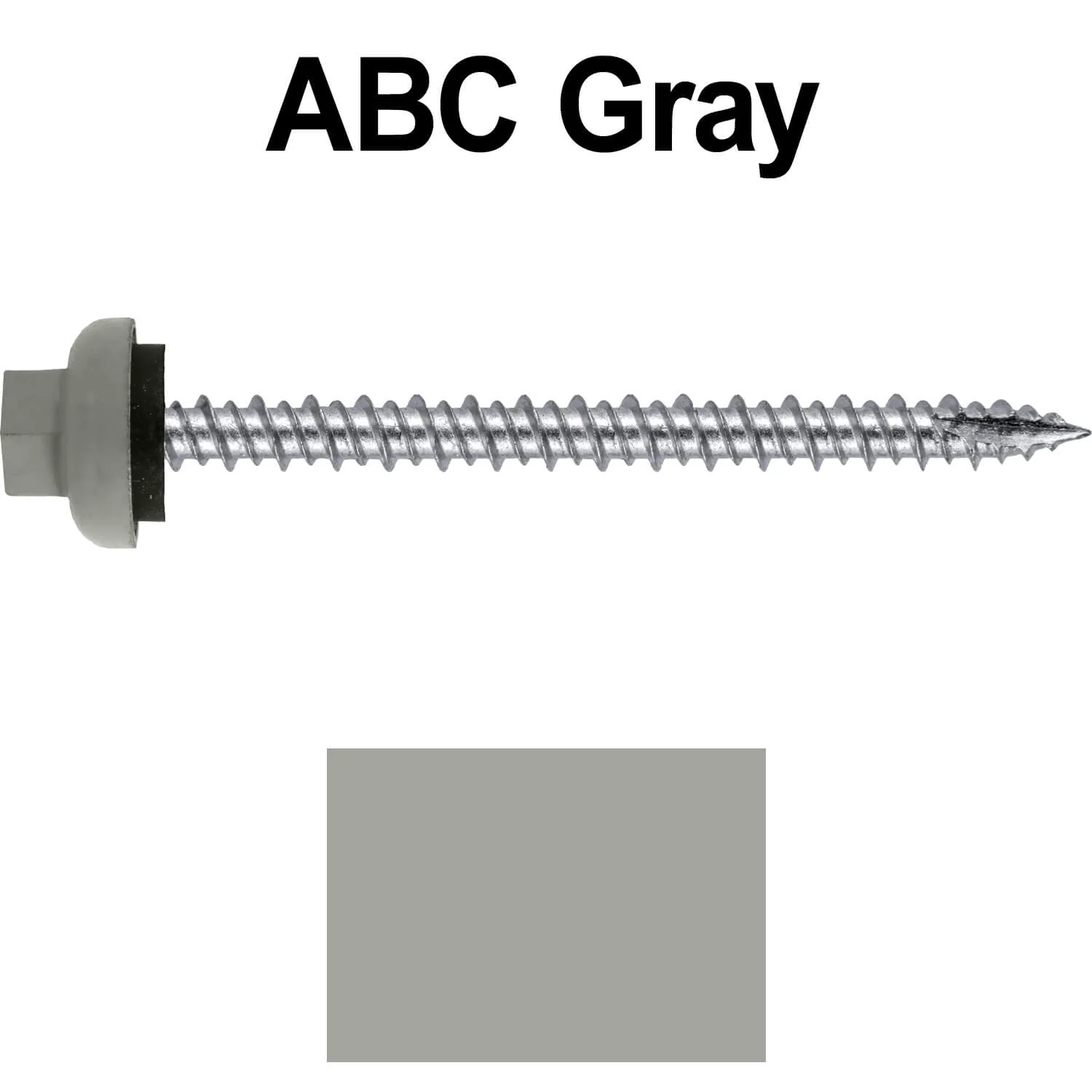 10 X 2-1/2" HI-LO Zinc Aluminum Cap Metal Roofing Screws - Hex Washer Head - Self starting/self tapping - EPDM washer. Colored head. - Image 48
