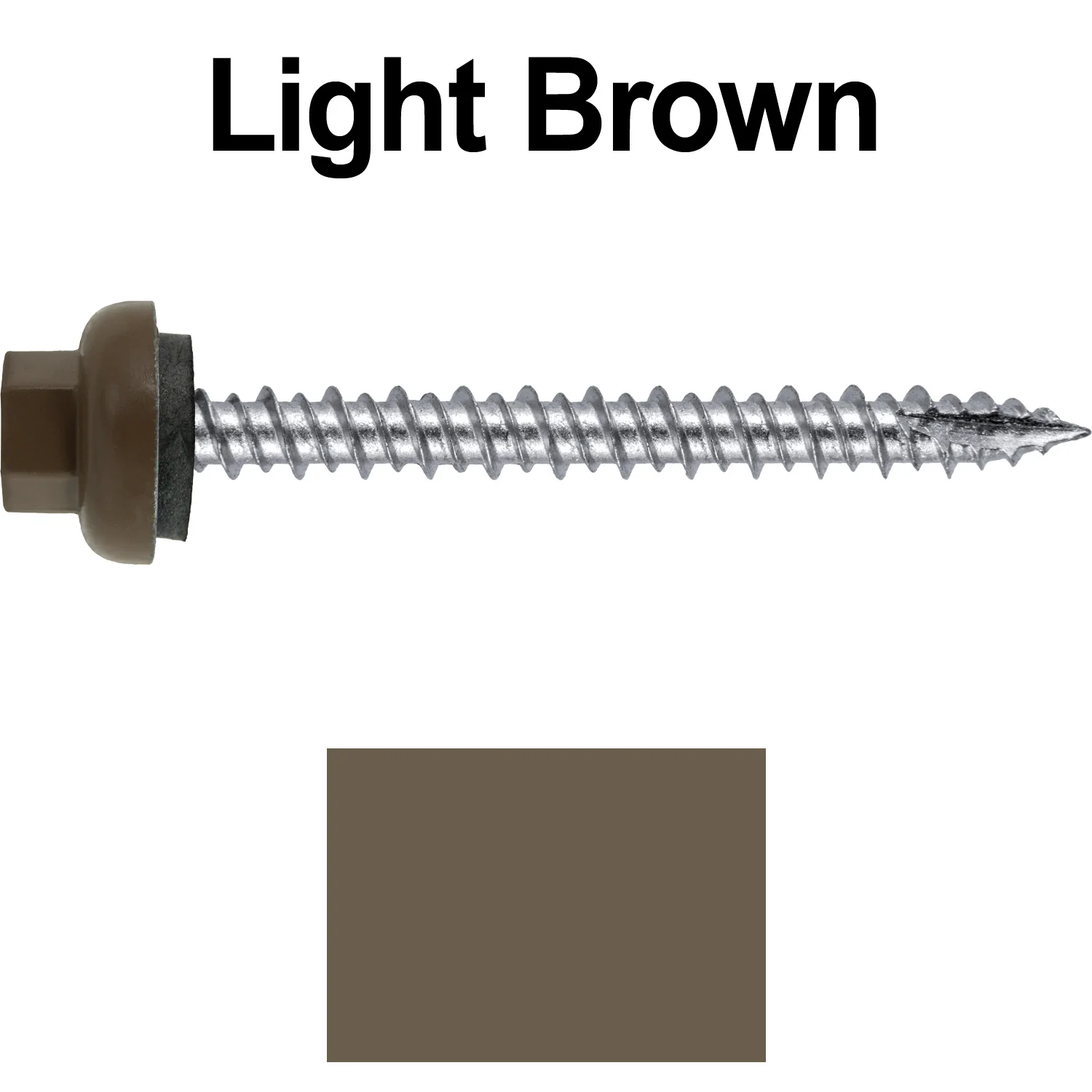 10 X 2“ HI-LO Zinc Aluminum Cap Metal Roofing Screws - Hex Washer Head - Self starting/self tapping - EPDM washer. Colored head. - Image 32