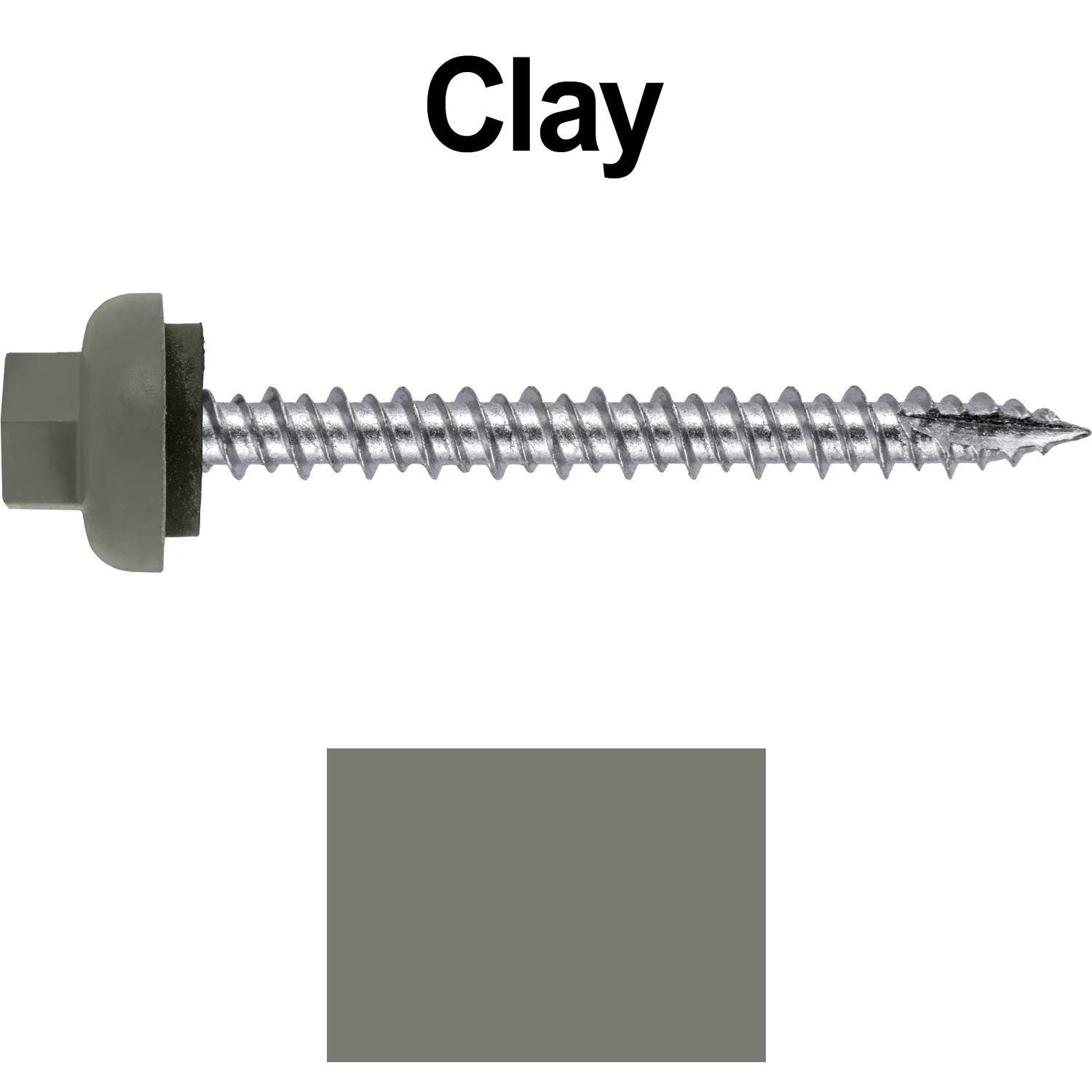 10 X 2“ HI-LO Zinc Aluminum Cap Metal Roofing Screws - Hex Washer Head - Self starting/self tapping - EPDM washer. Colored head. - Image 68