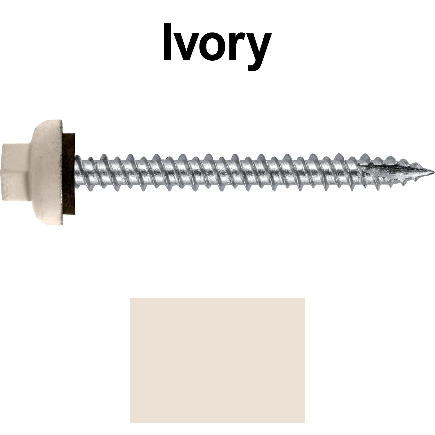 10 X 2“ HI-LO Zinc Aluminum Cap Metal Roofing Screws - Hex Washer Head - Self starting/self tapping - EPDM washer. Colored head. - Image 96