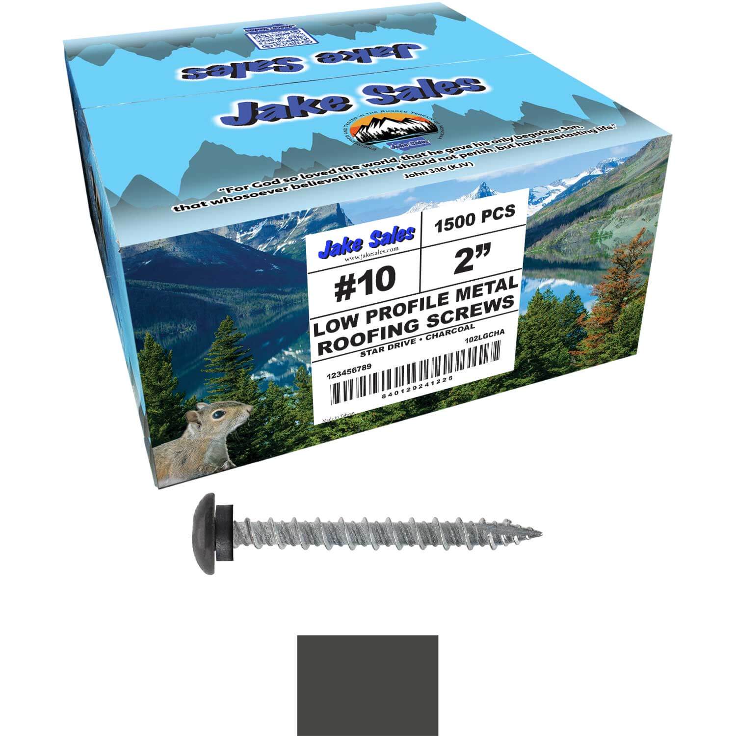 10 x 2" LOW PROFILE Star Head Roofing Screws - HI-LO Thread - Metal To Wood - T25 Torx Drive Head - EPDM washer. - Image 67