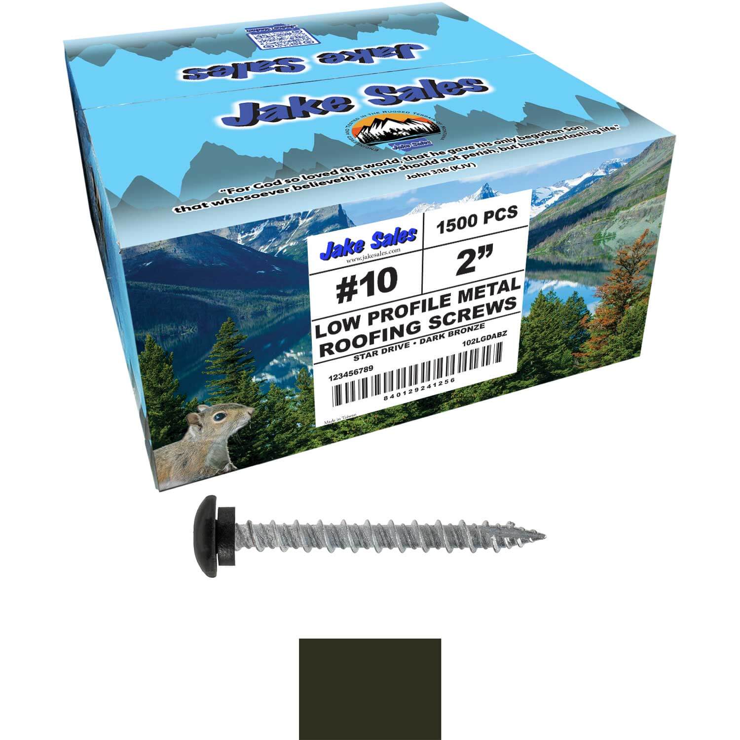 10 x 2" LOW PROFILE Star Head Roofing Screws - HI-LO Thread - Metal To Wood - T25 Torx Drive Head - EPDM washer. - Image 79