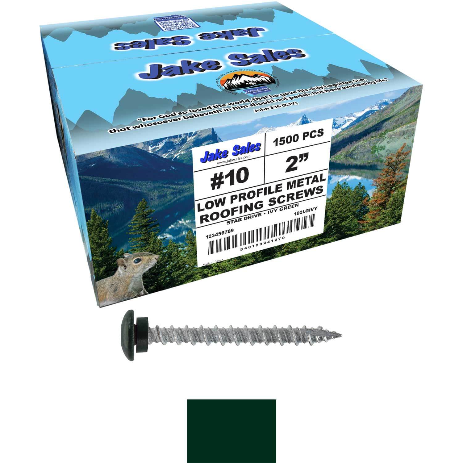 10 x 2" LOW PROFILE Star Head Roofing Screws - HI-LO Thread - Metal To Wood - T25 Torx Drive Head - EPDM washer. - Image 98