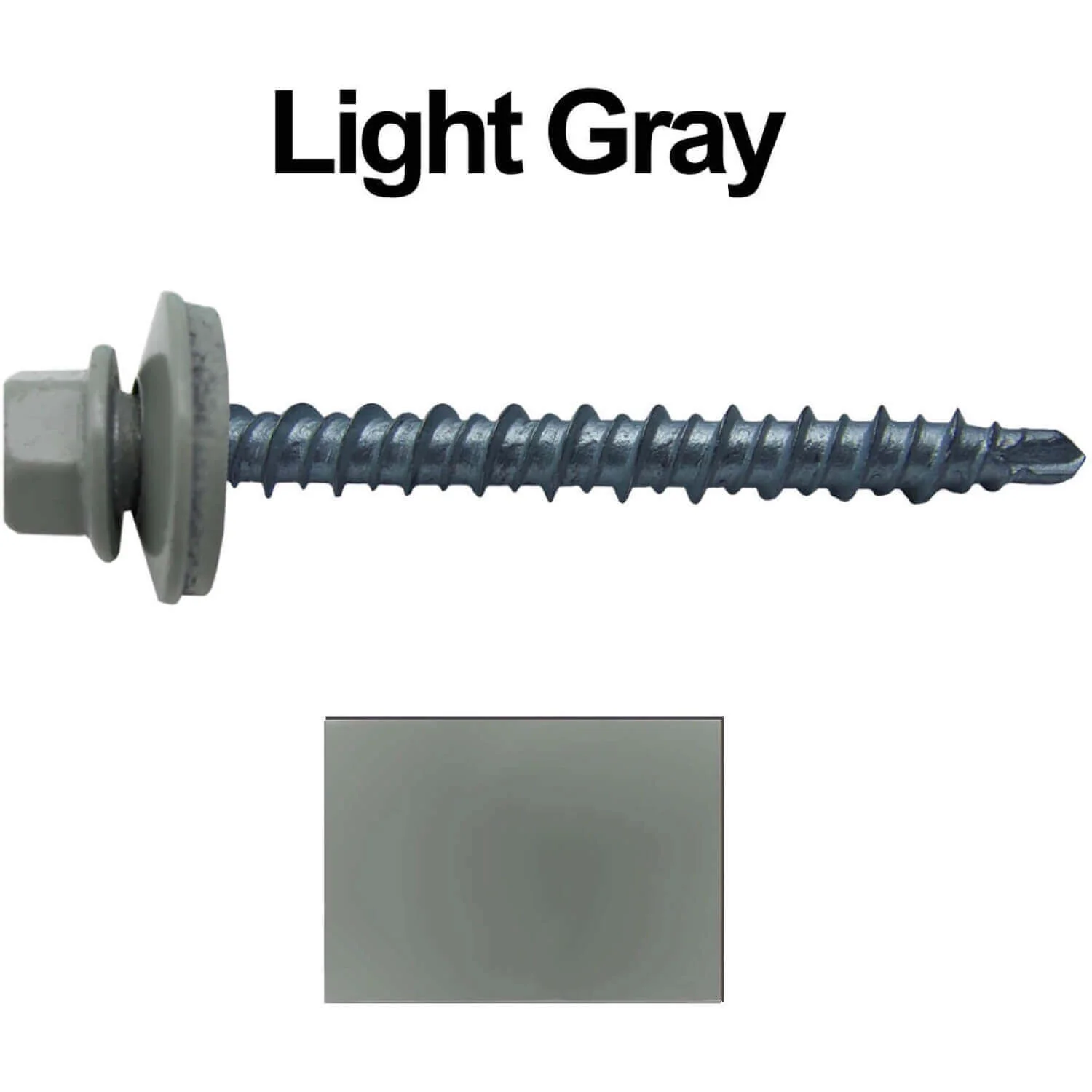 #10 x 2" Mini Driller Sheet Metal Roofing Screw - Hex Washer Head -  Self starting metal to wood siding screws. EPDM washer. Colored head. - Image 102