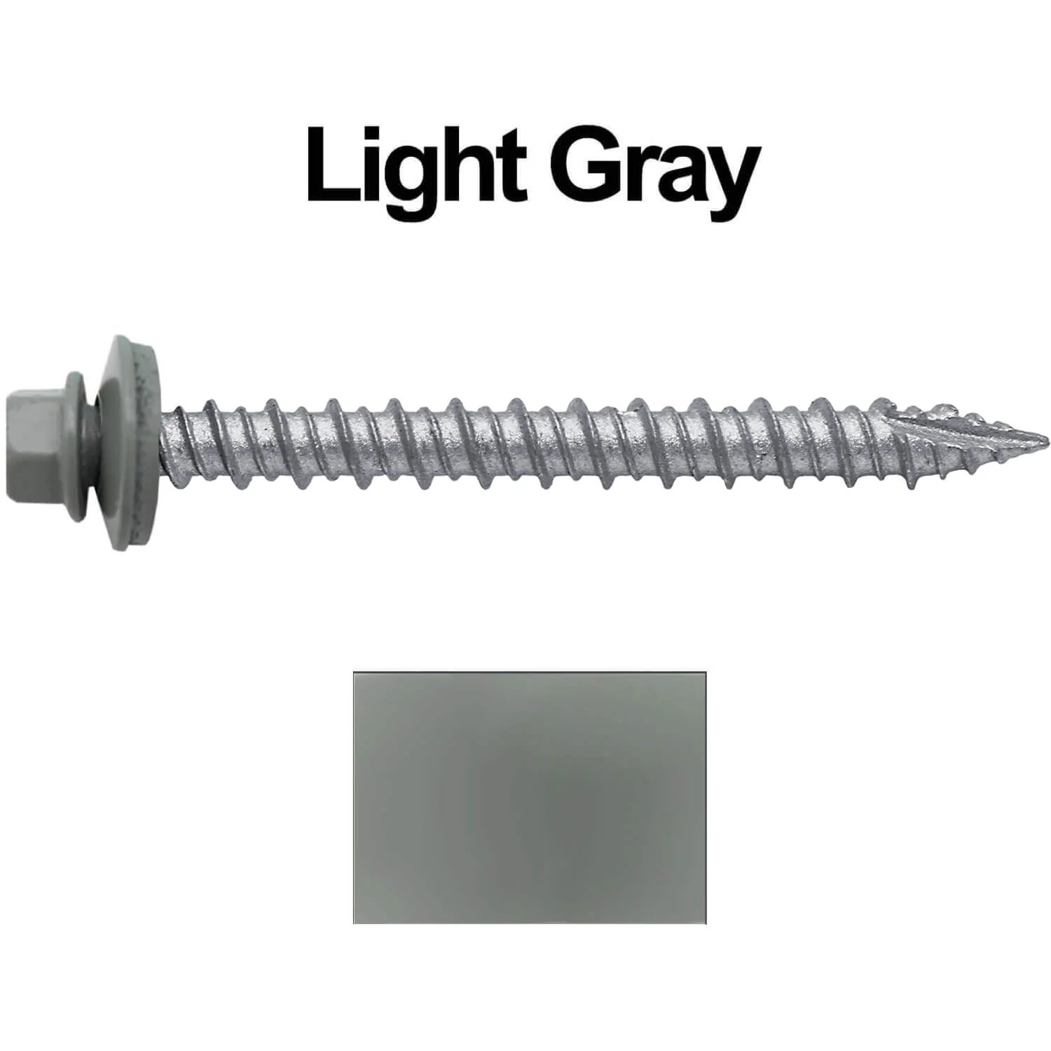 #10 x 2" Metal ROOFING SCREWS - Hex Washer Head - Self starting/self tapping - EPDM washer. Colored head. - Image 12