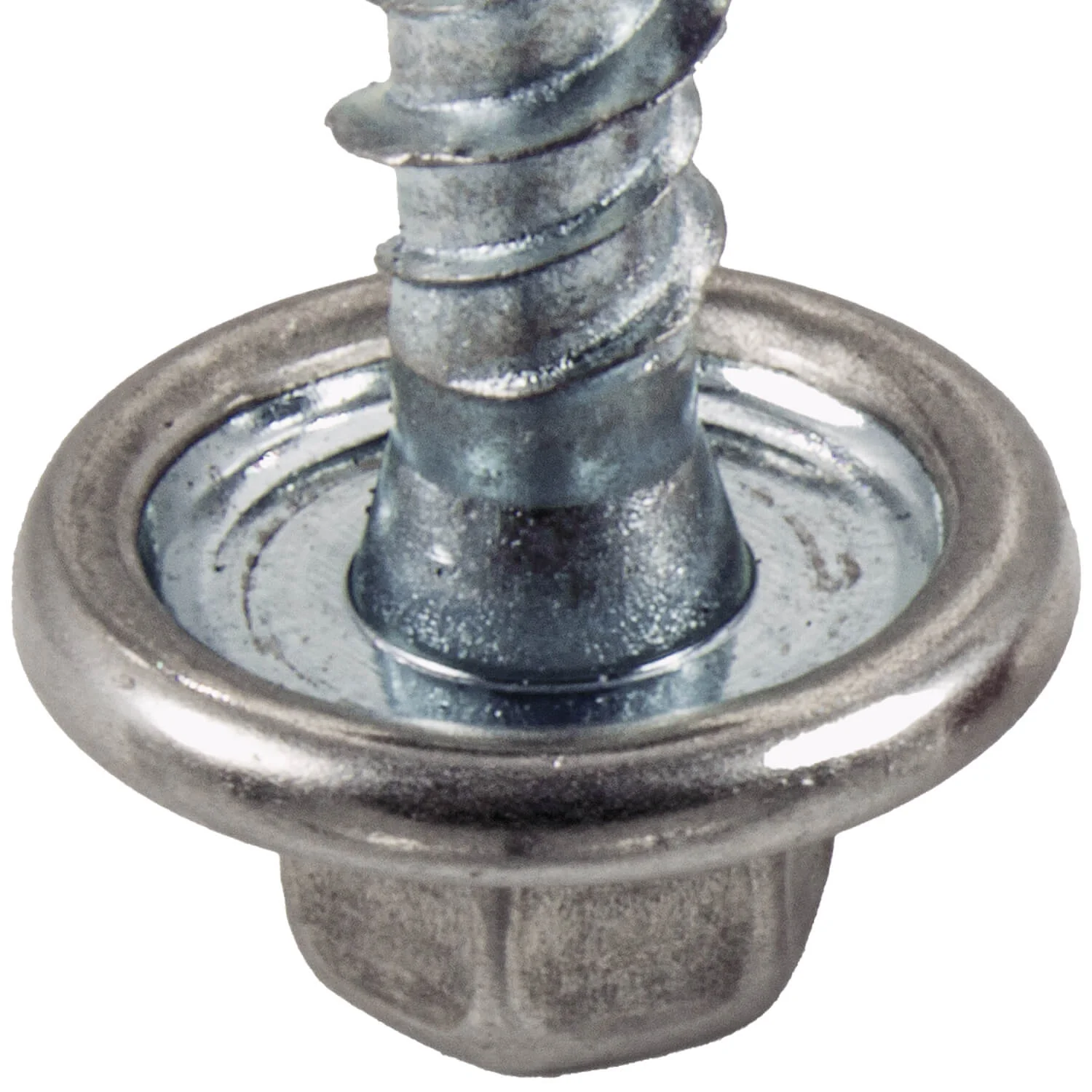 #10 x 2" Stainless Steel Mini Driller Sheet Metal Roofing Screw - Hex Washer Cap - Self starting metal to wood siding screws - EPDM washer. Colored head. - Image 5