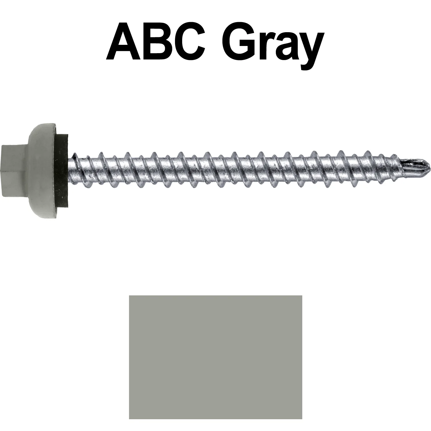 10 X 2” Zinc Aluminum Cap MINI-DRILLER Roofing Screws HI-LO THREAD Zinc Plated Carbon Steel Shank - EPDM Washer - Colored head - Image 47