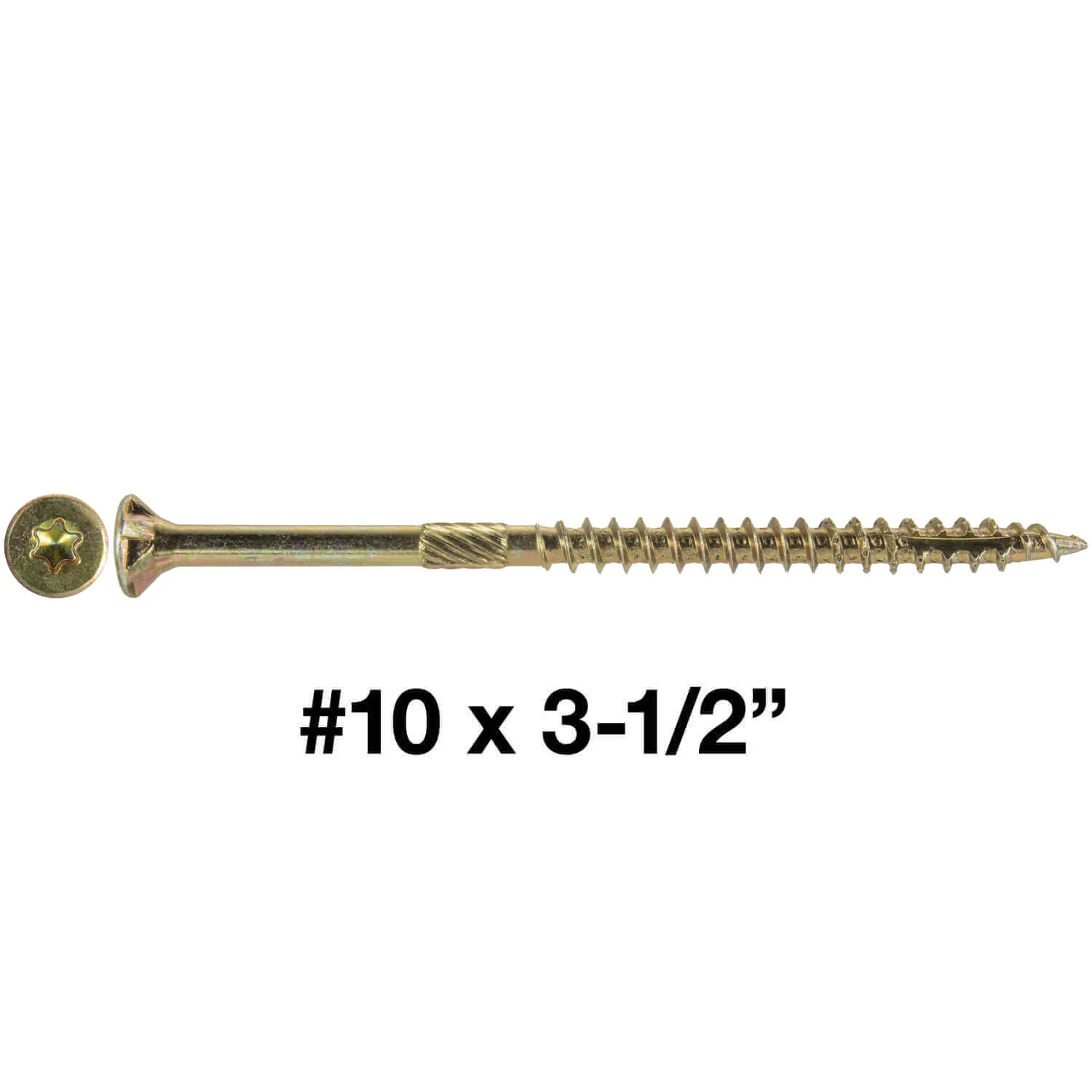 #10 x 3-1/2" Gold Star Wood Screw, T-30 Torx Drive, Flat Head - (Pallet of 48 x Full Boxes) ~48,000 Screw Count - Image 10