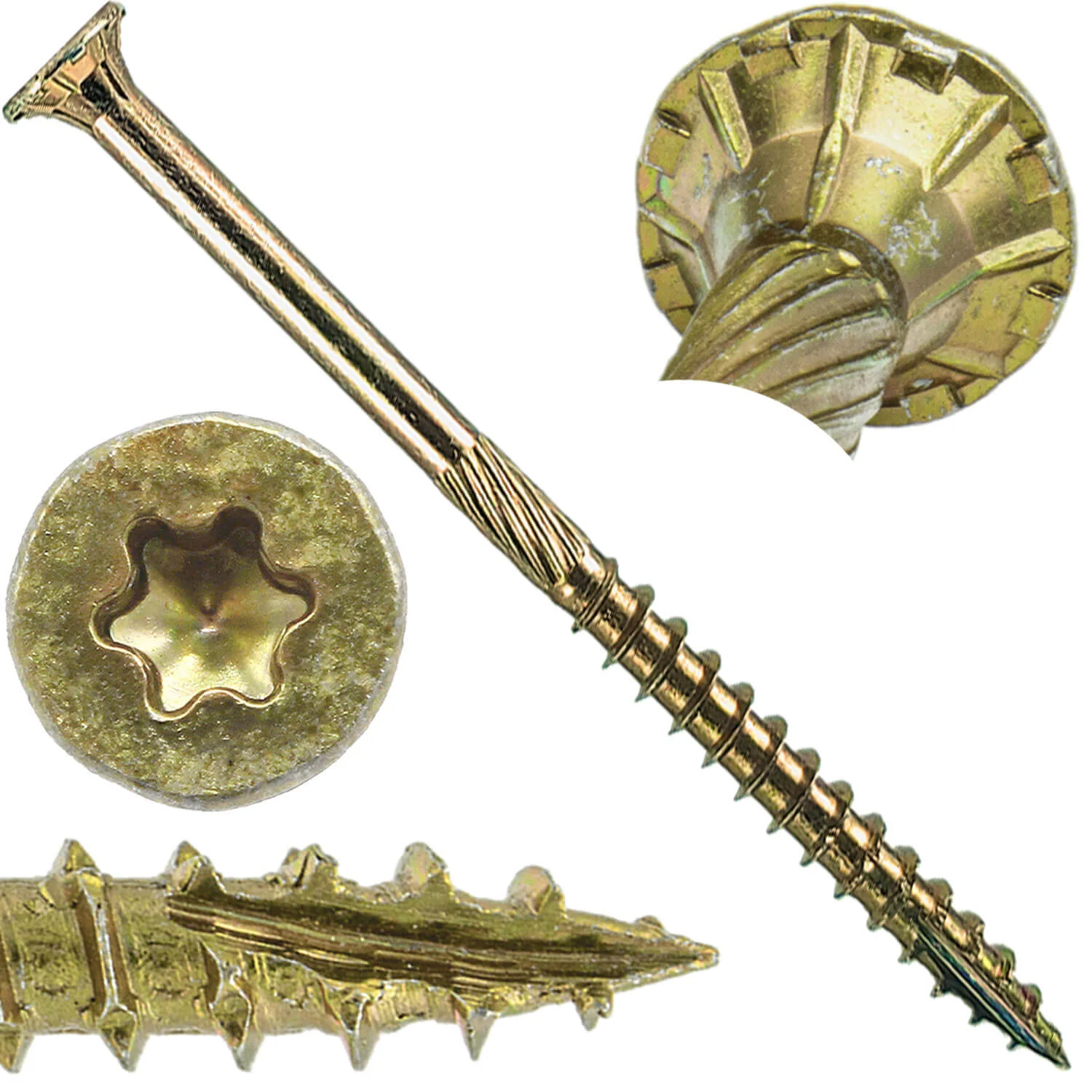 #10 x 3" Gold Star Wood Screw, T-30 Torx Drive, Flat Head - (Pallet of 48 x Full Boxes) ~72,000 Screw Count - Image 5