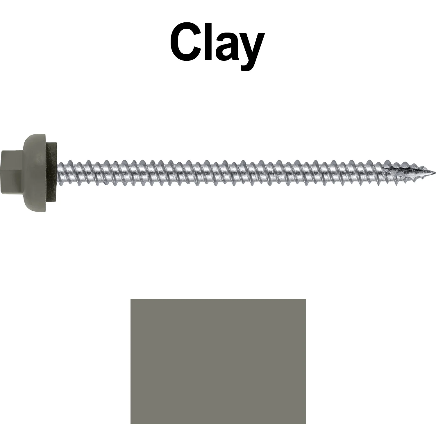 10 X 3“ HI-LO Zinc Aluminum Cap Metal Roofing Screws - Hex Washer Head - Self starting/self tapping - EPDM washer. Colored head. - Image 16