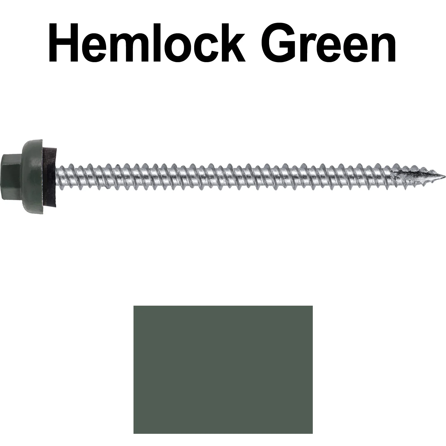 10 X 3“ HI-LO Zinc Aluminum Cap Metal Roofing Screws - Hex Washer Head - Self starting/self tapping - EPDM washer. Colored head. - Image 28