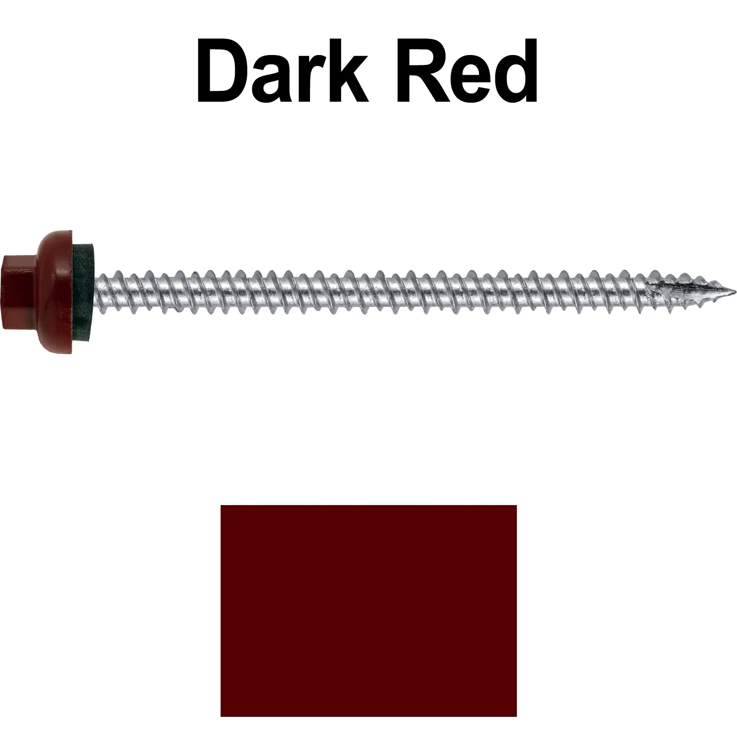 10 X 3“ HI-LO Zinc Aluminum Cap Metal Roofing Screws - Hex Washer Head - Self starting/self tapping - EPDM washer. Colored head. - Image 82